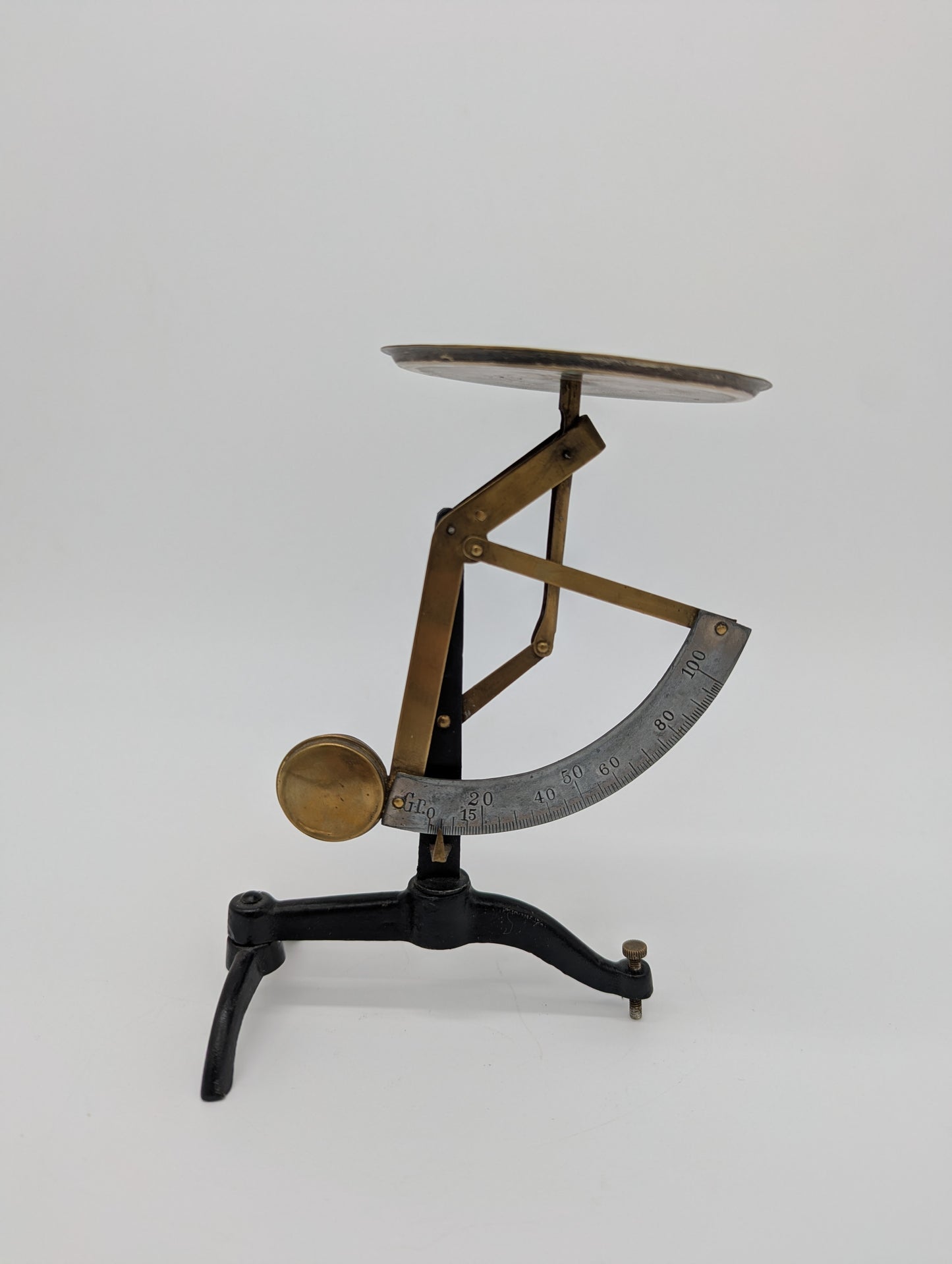 Waage Briefwaage aus Metall und Messing Feinwaage Vintage Dekoration