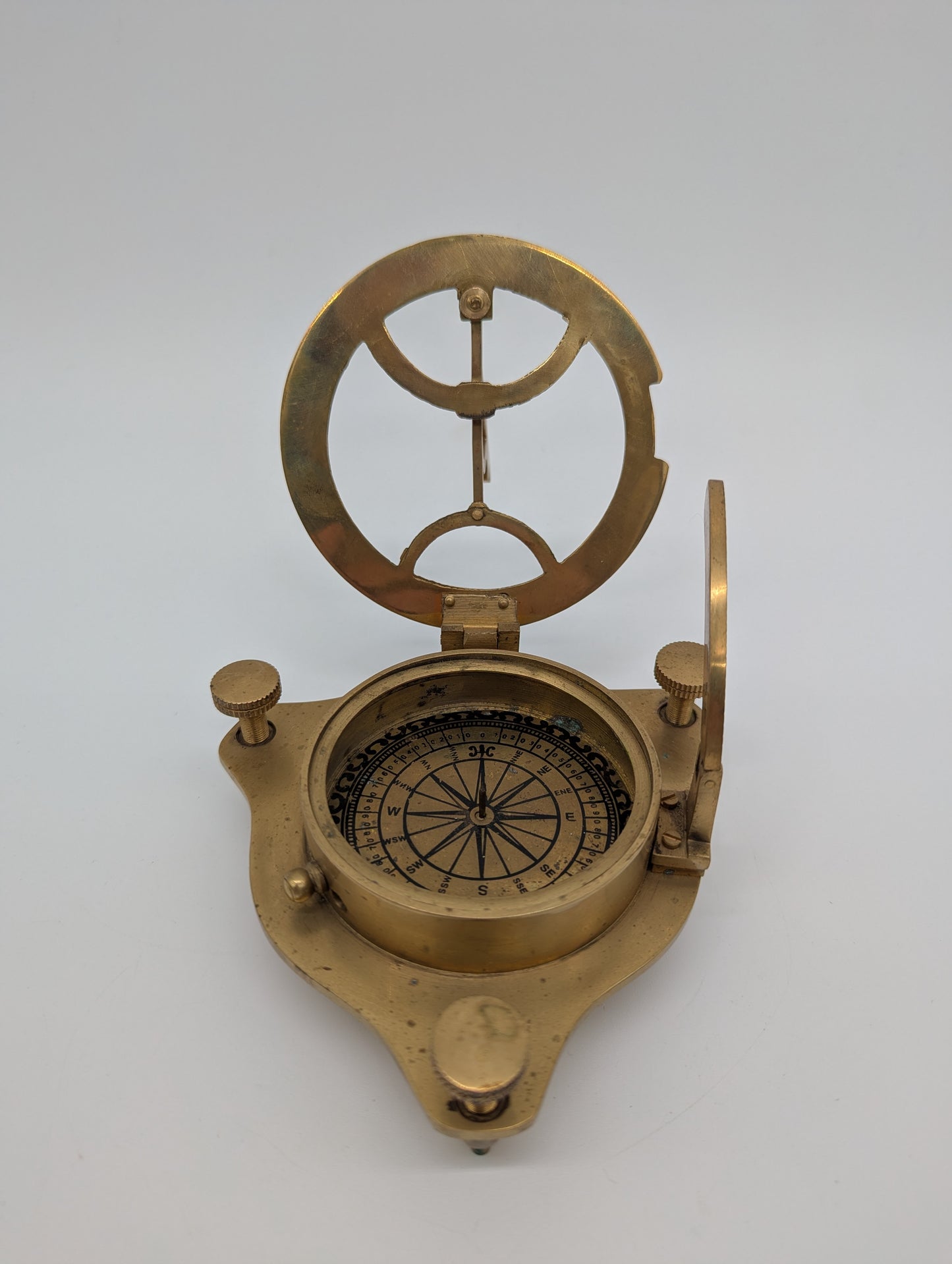 Messing Sonnenuhr mit Kompass West London Maritime Deko Vintage Stil