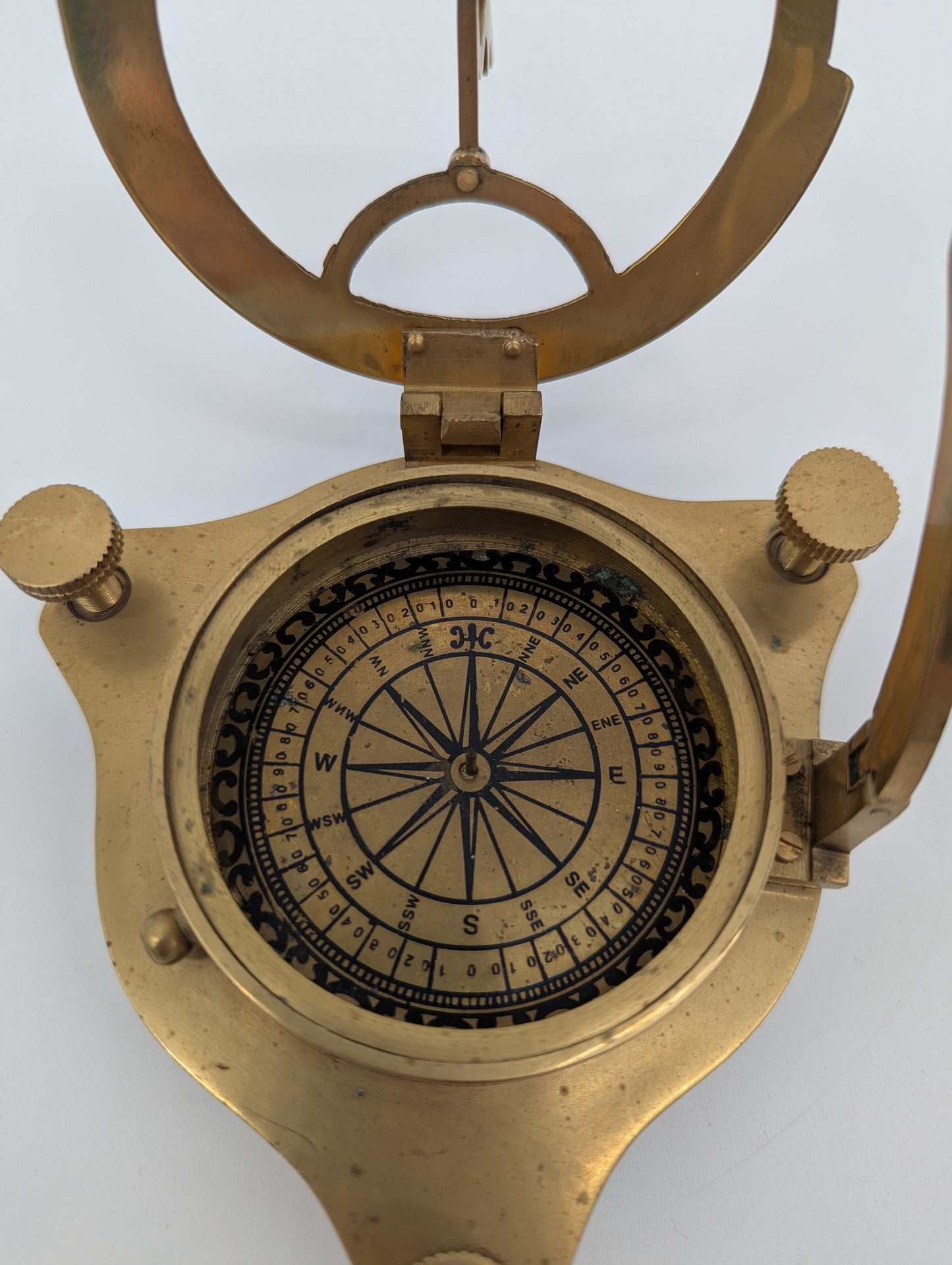 Messing Sonnenuhr mit Kompass West London Maritime Deko Vintage Stil