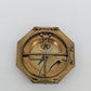 Äquatorialsonnenuhr Augsburger Typ Messing Kompass Maritim Vintage