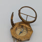 Äquatorialsonnenuhr Augsburger Typ Messing Kompass Maritim Vintage
