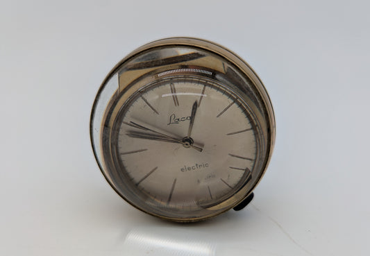 Laco Electric Uhr Taschenuhr in Glaskugel Vintage Design Messing