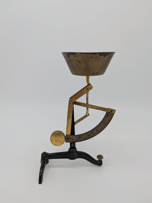 Briefwaage aus Messing und Gusseisen Vintage Waage Schreibtisch Deko