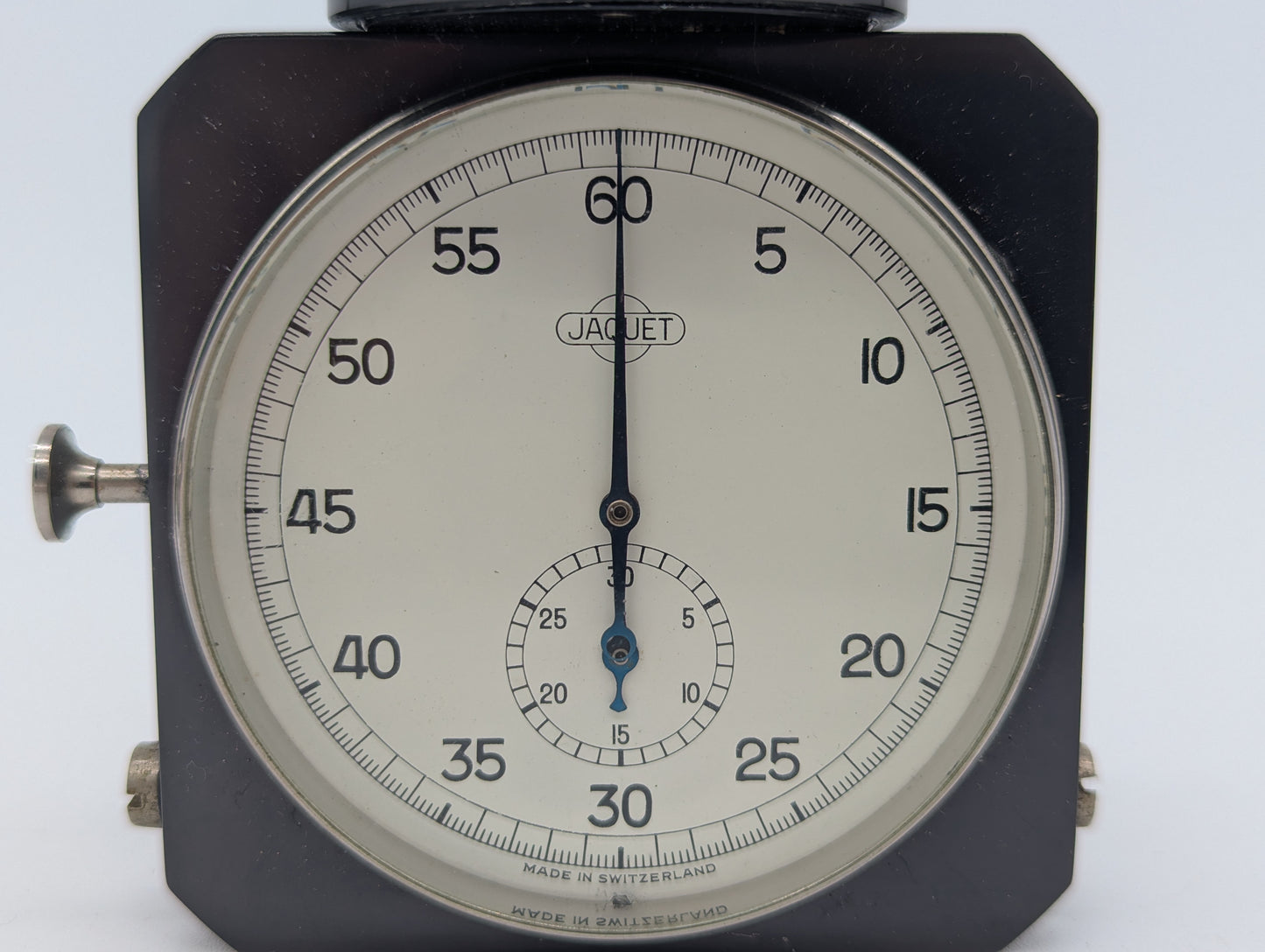 Jaquet Industriestoppuhr Schweiz Mechanischer Zeitmesser Labor Technik Vintage