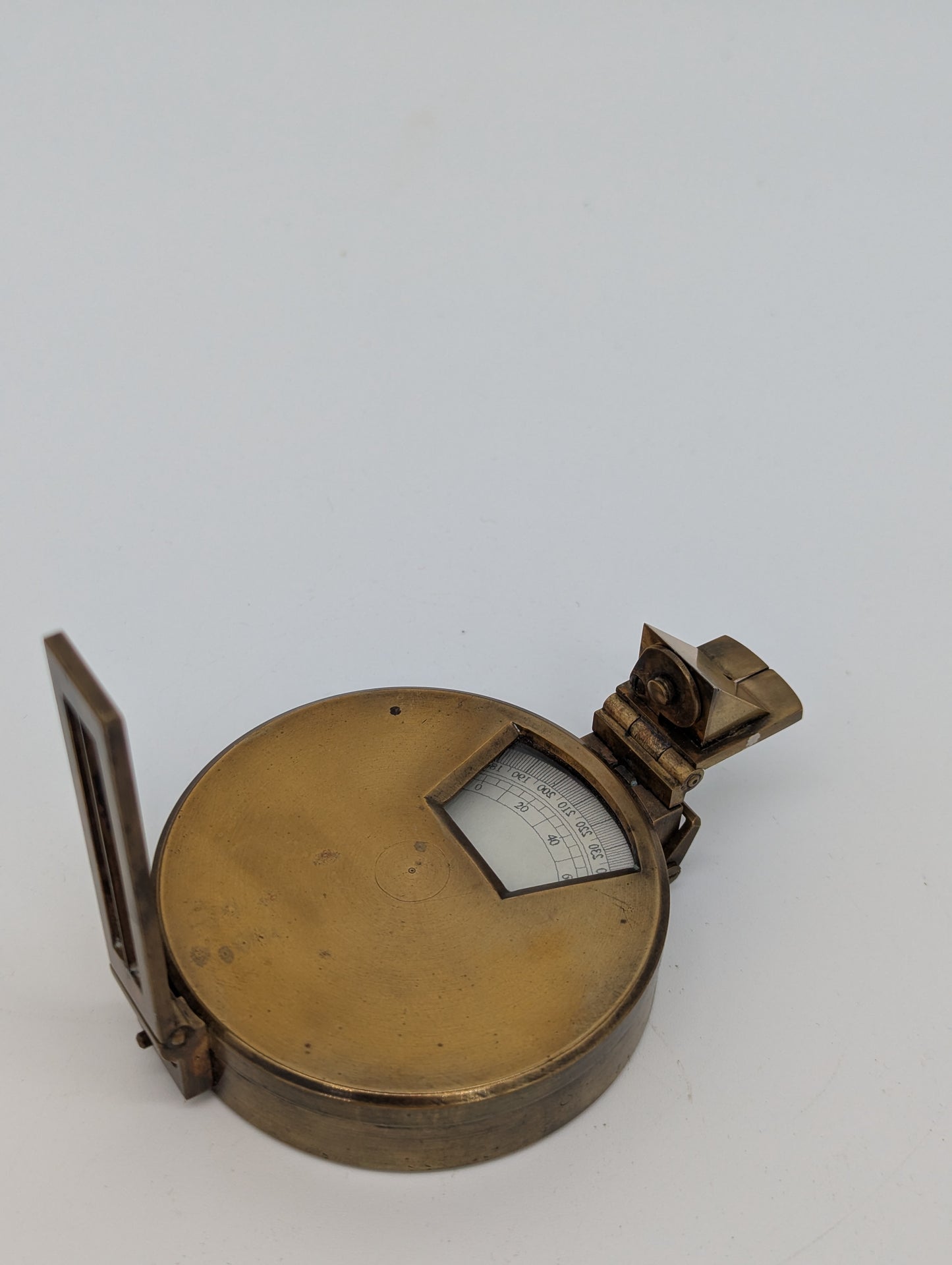 Antiker Messing Sextant Taschensextant Navigationsinstrument Maritim