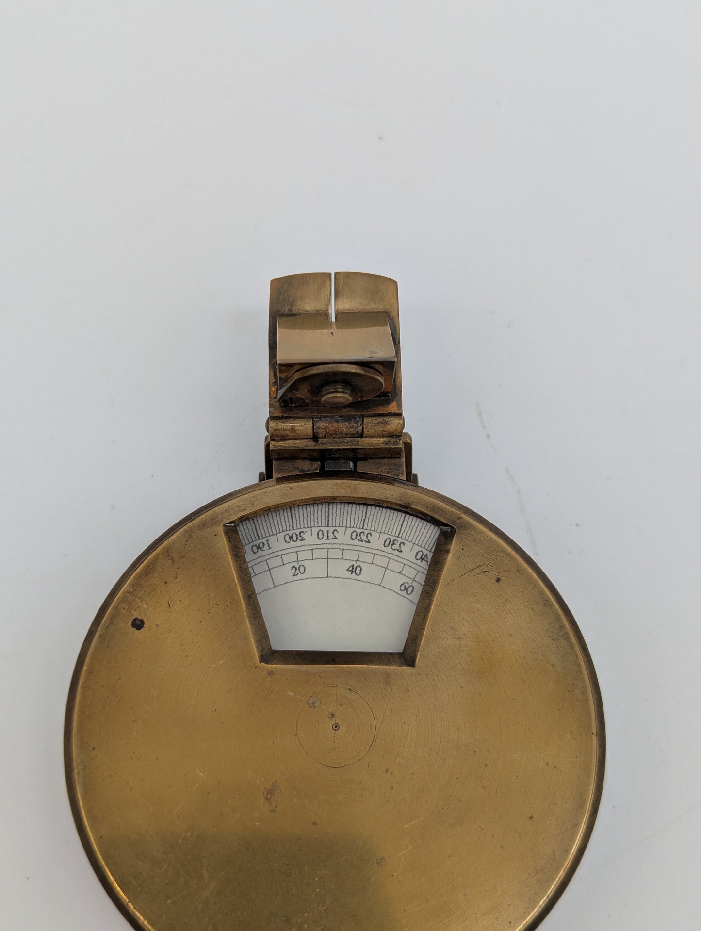 Antiker Messing Sextant Taschensextant Navigationsinstrument Maritim