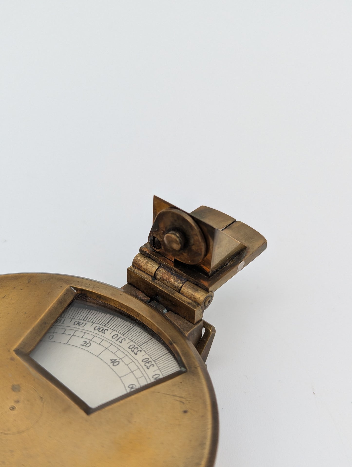 Antiker Messing Sextant Taschensextant Navigationsinstrument Maritim