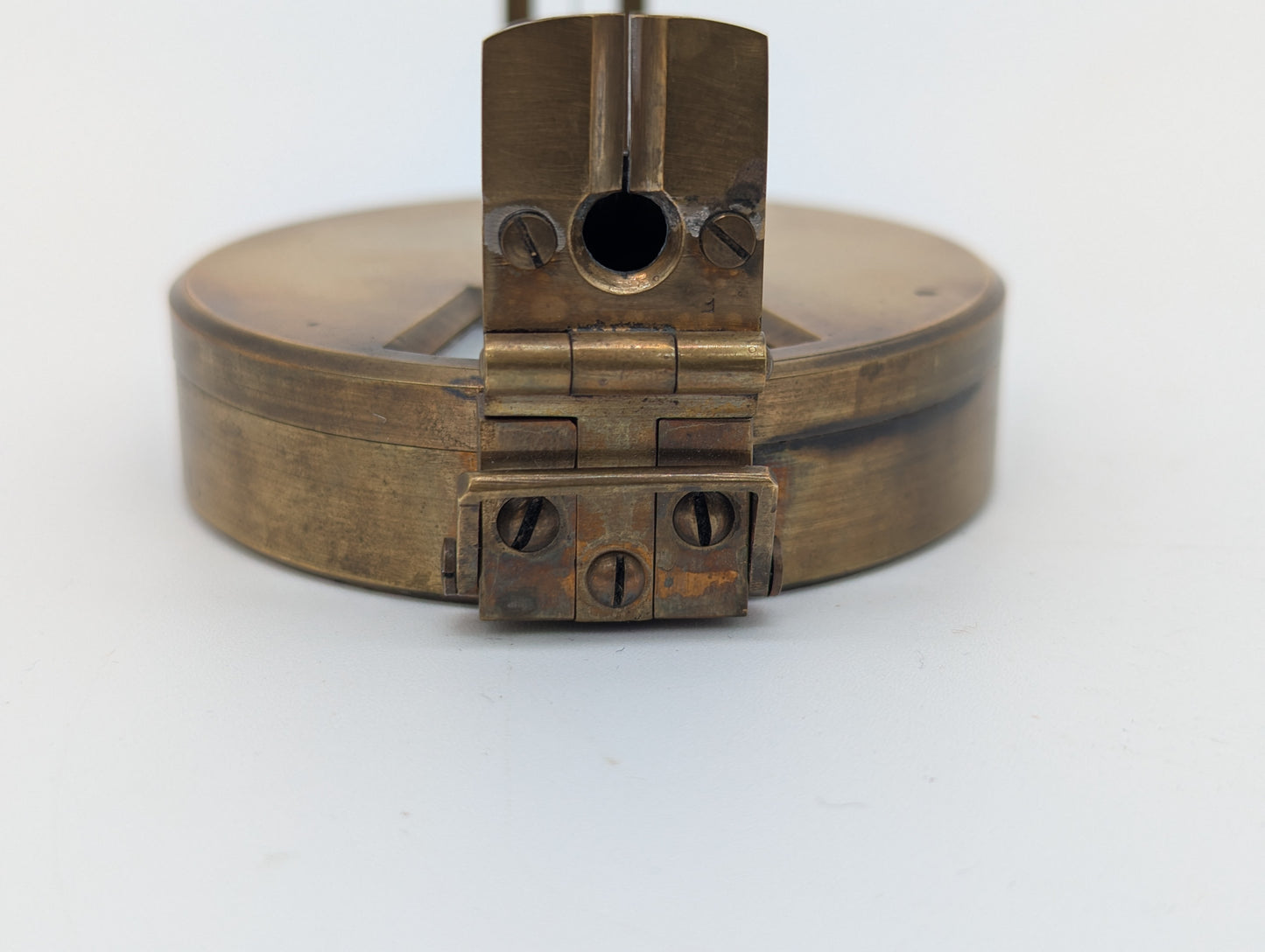 Antiker Messing Sextant Taschensextant Navigationsinstrument Maritim