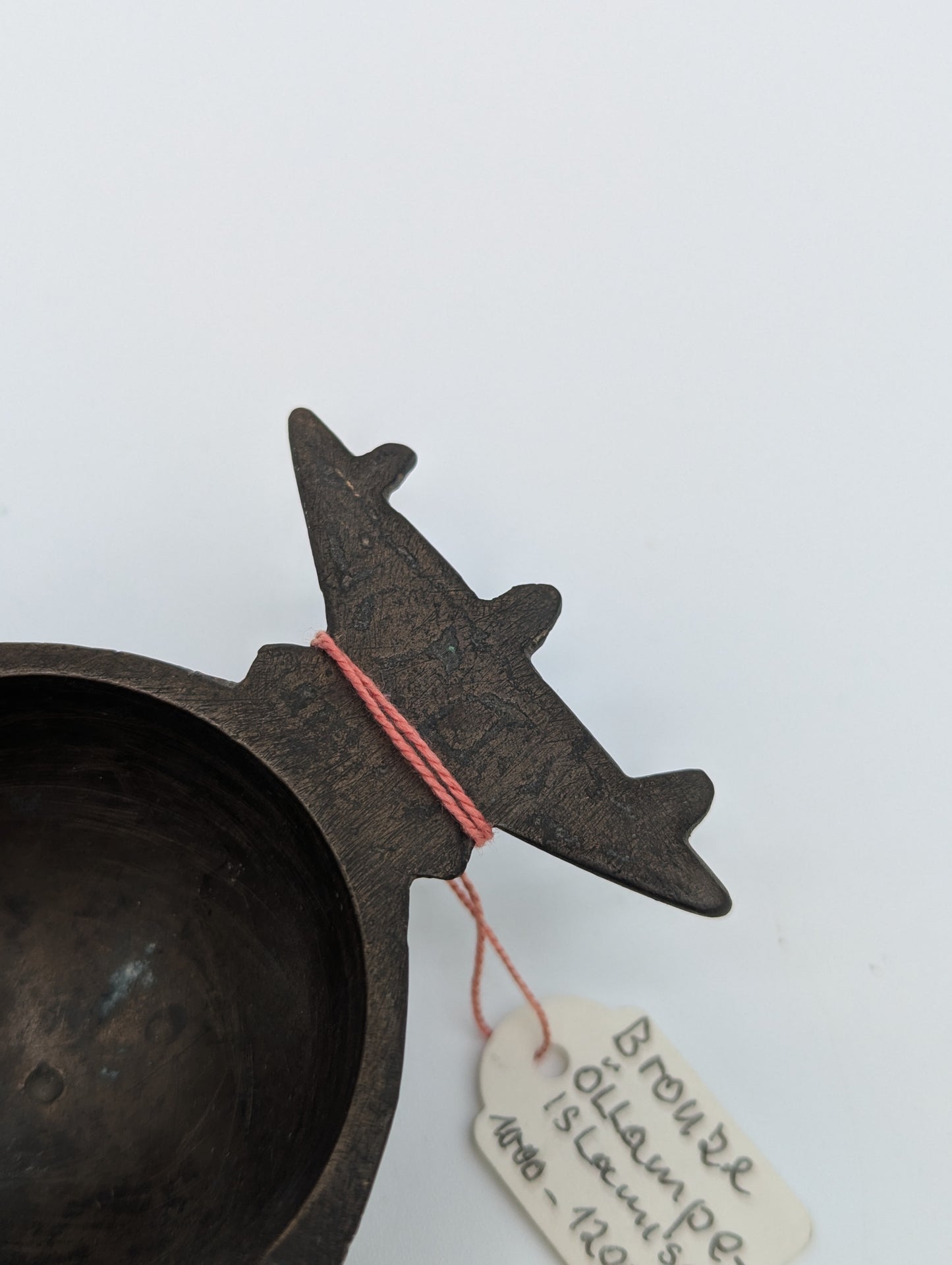 Antike islamische Bronze Öllampe 11 Jh. Mittelalterliche Lampe