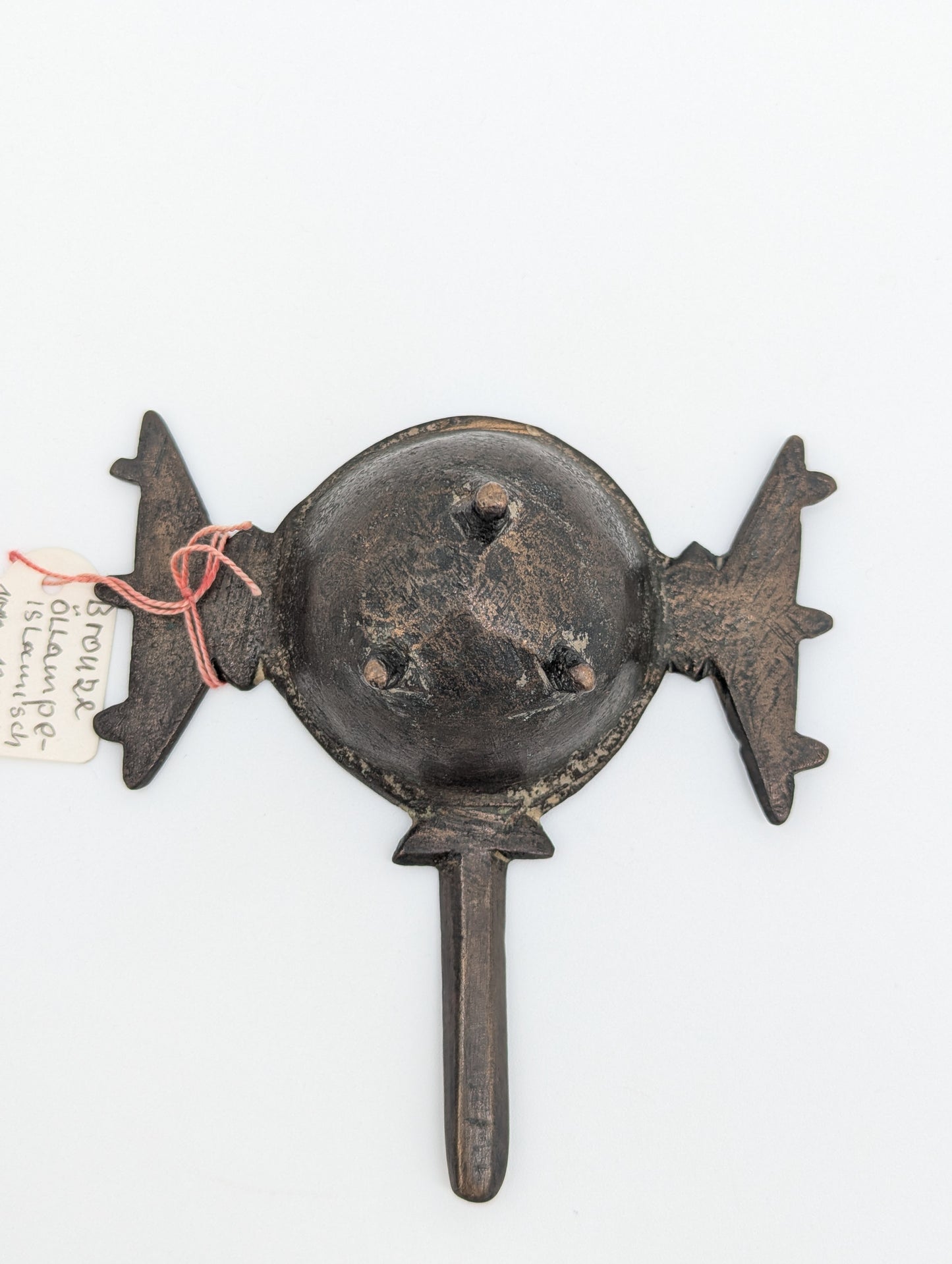 Antike islamische Bronze Öllampe 11 Jh. Mittelalterliche Lampe