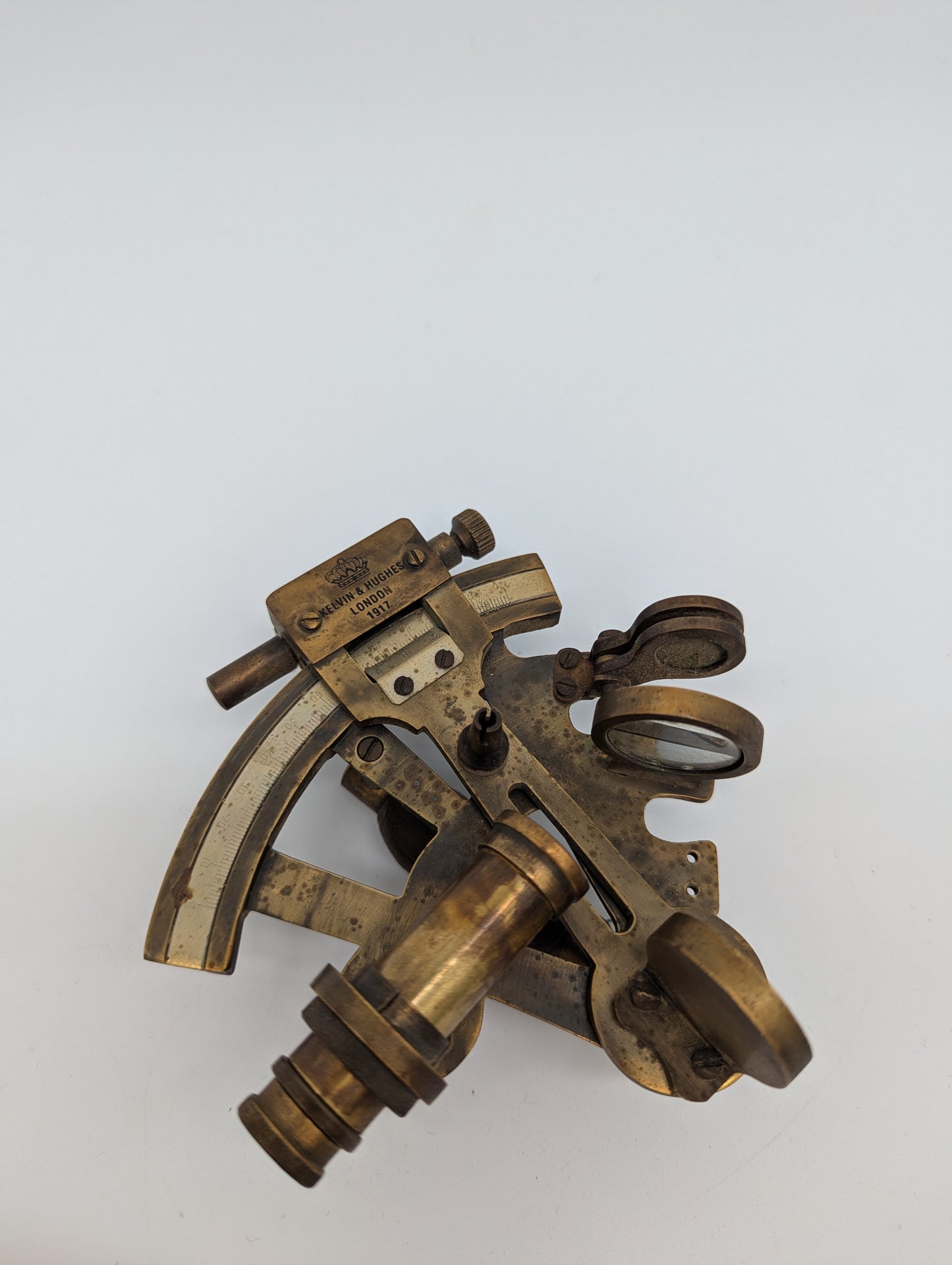 Kelvin and Hughes London Messing Sextant 1917 Maritime Nautisches Instrument