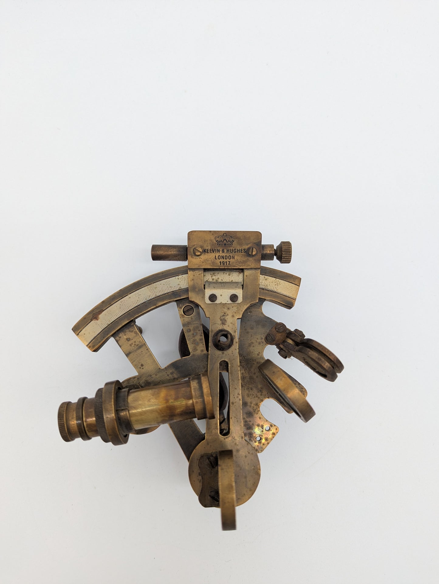 Kelvin and Hughes London Messing Sextant 1917 Maritime Nautisches Instrument