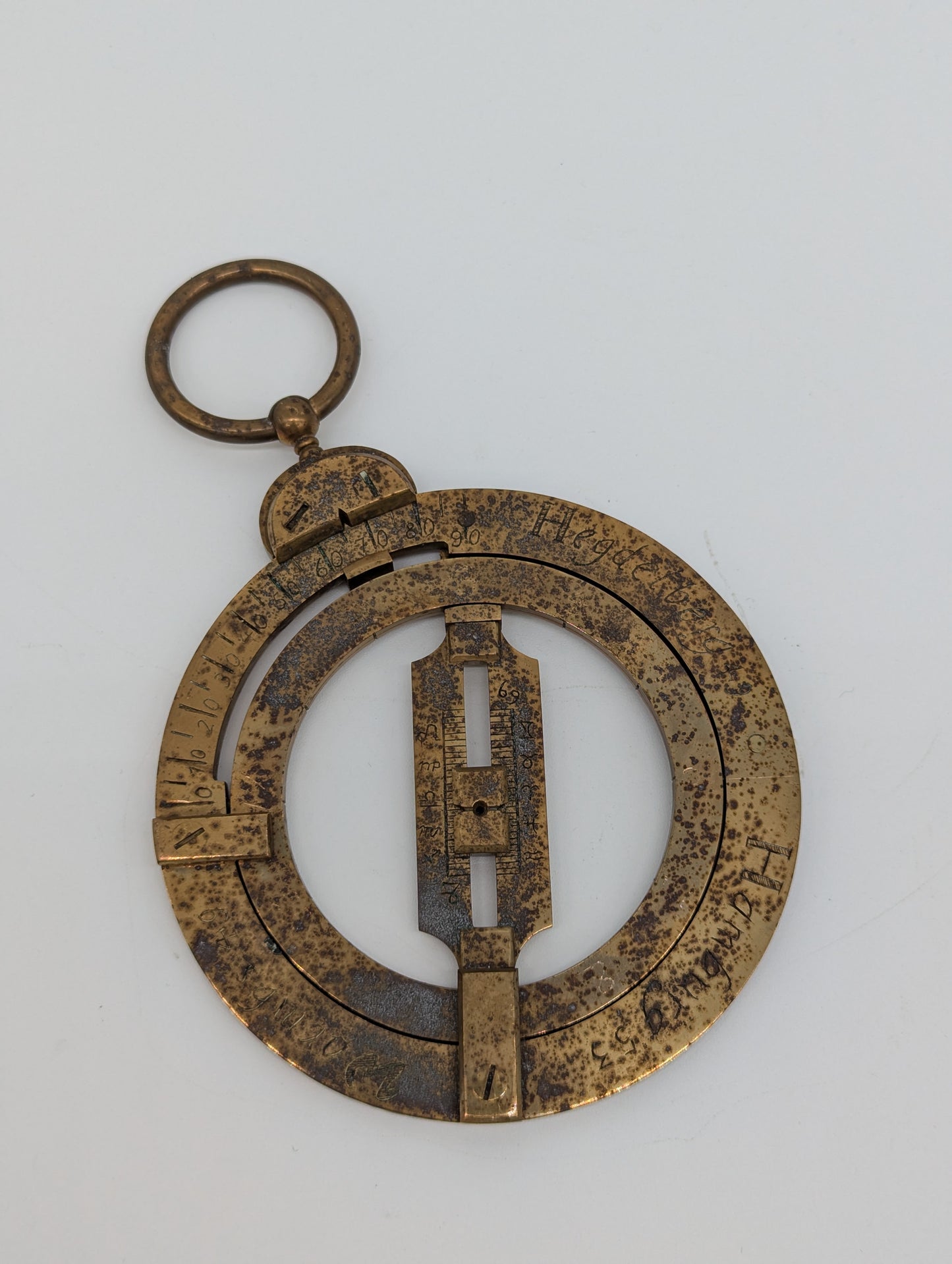 Ringsonnenuhr Messing Astronomisches Navigationsinstrument Vintage Dekoration