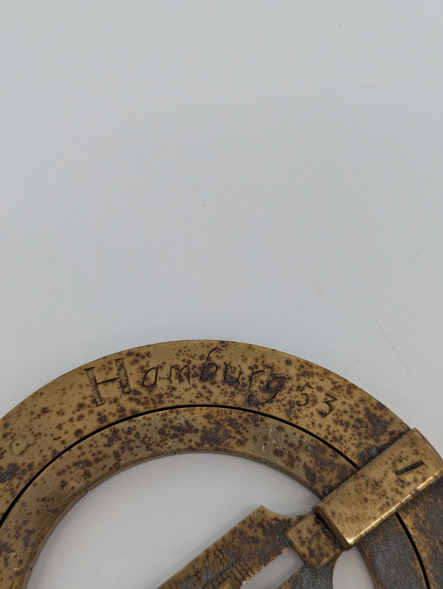 Ringsonnenuhr Messing Astronomisches Navigationsinstrument Vintage Dekoration