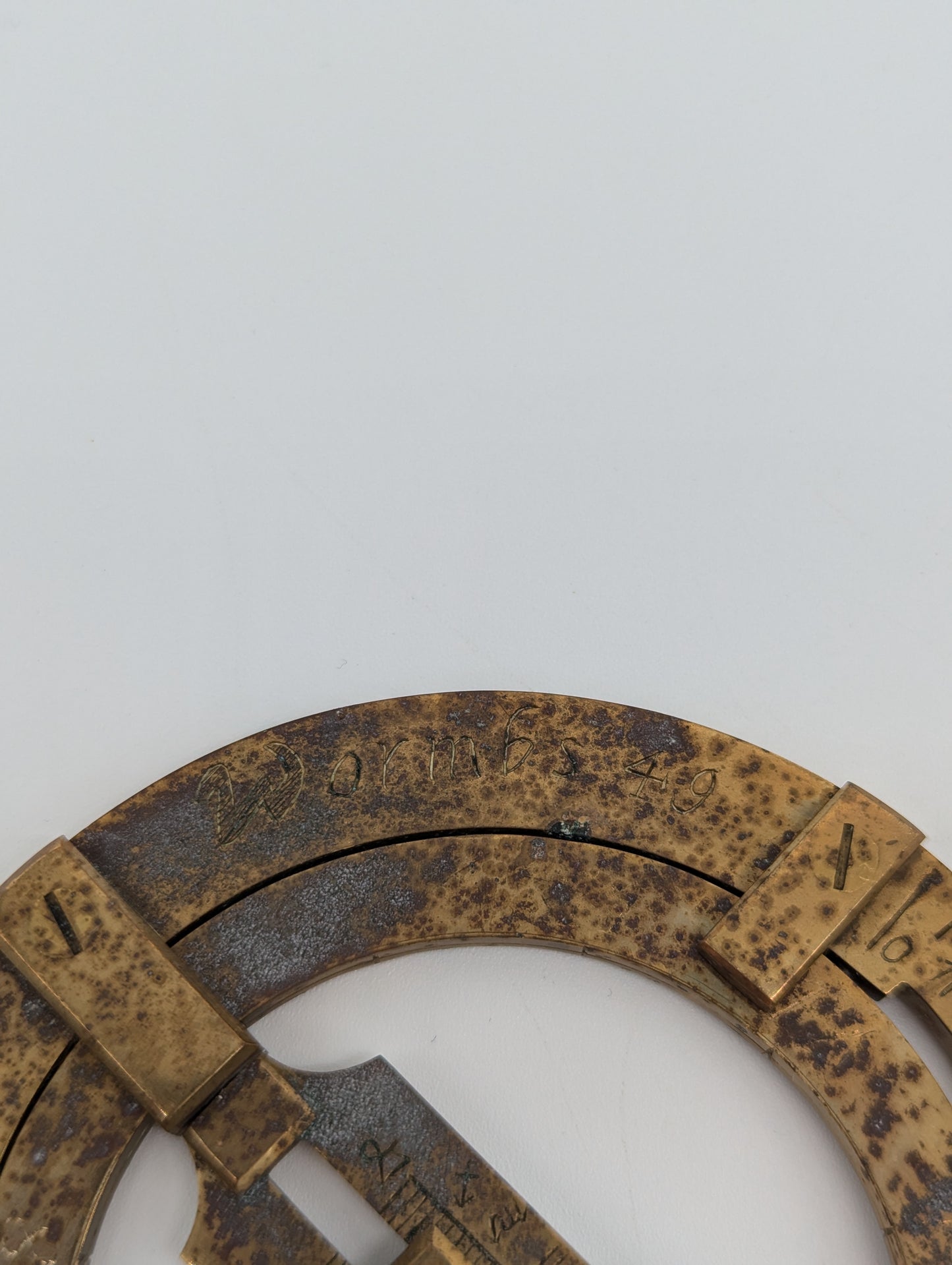 Ringsonnenuhr Messing Astronomisches Navigationsinstrument Vintage Dekoration