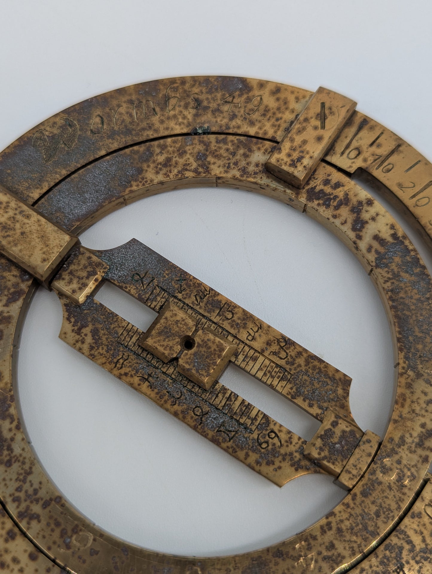 Ringsonnenuhr Messing Astronomisches Navigationsinstrument Vintage Dekoration