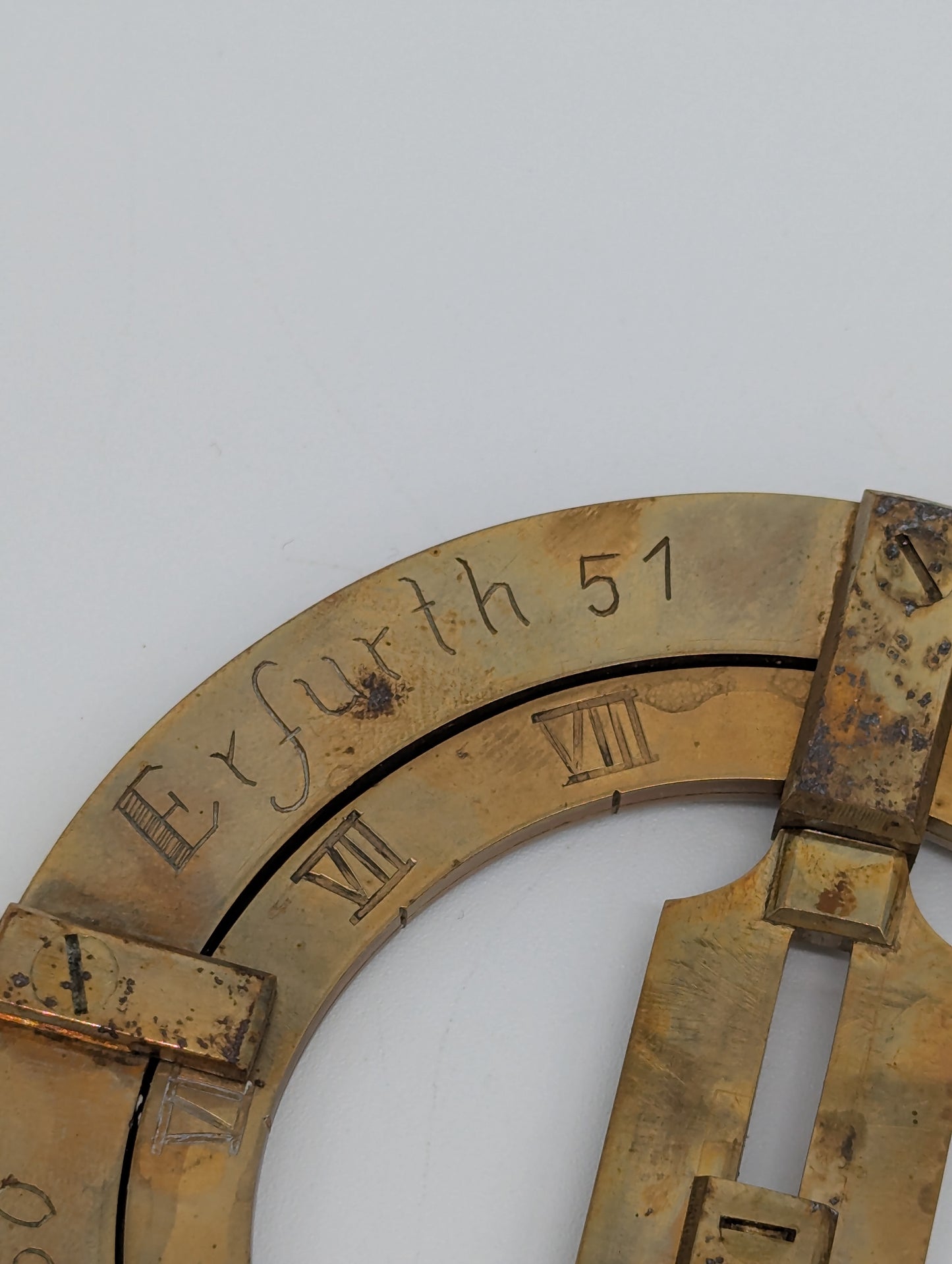 Ringsonnenuhr Messing Astronomisches Navigationsinstrument Vintage Dekoration