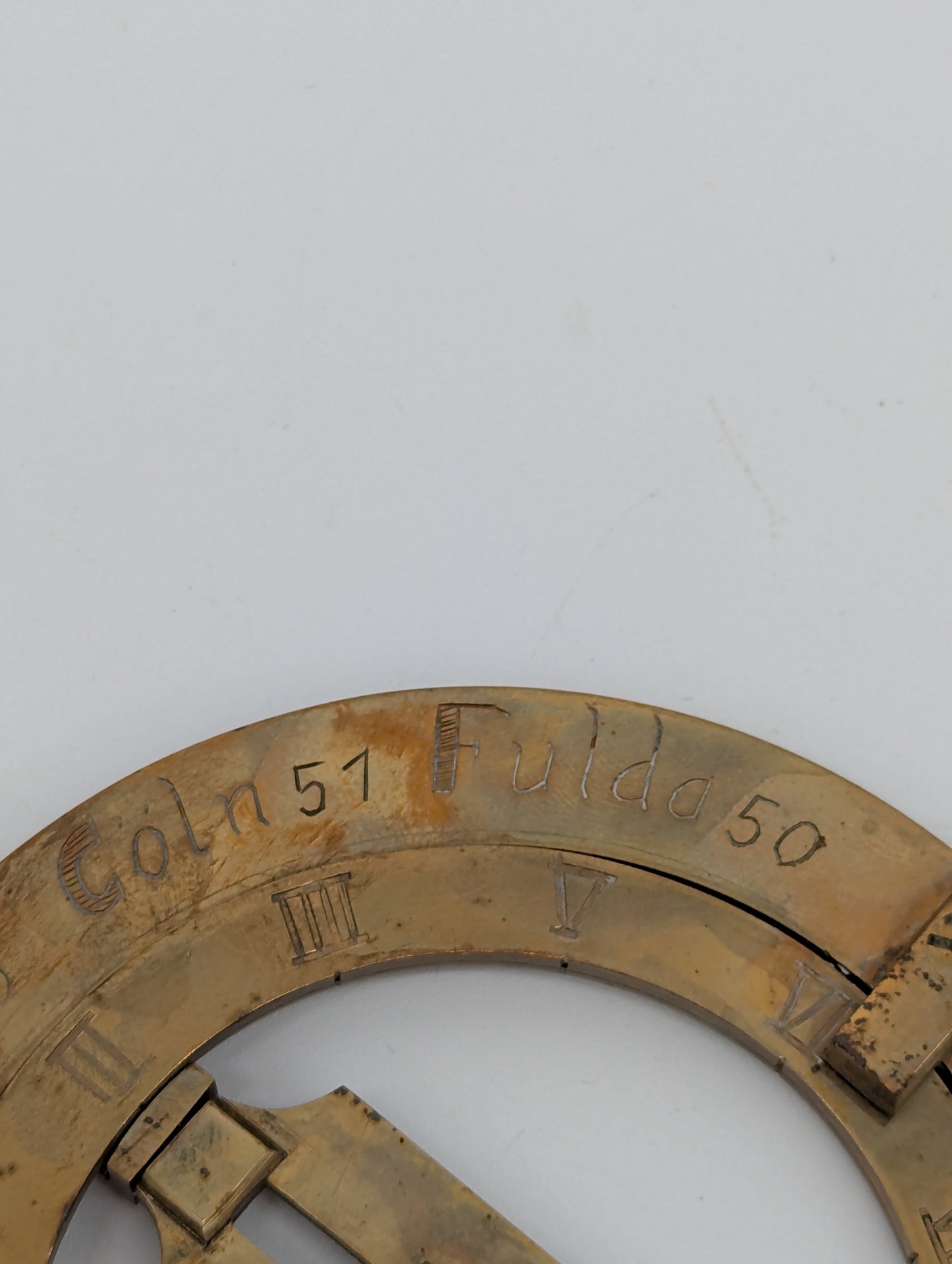 Ringsonnenuhr Messing Astronomisches Navigationsinstrument Vintage Dekoration