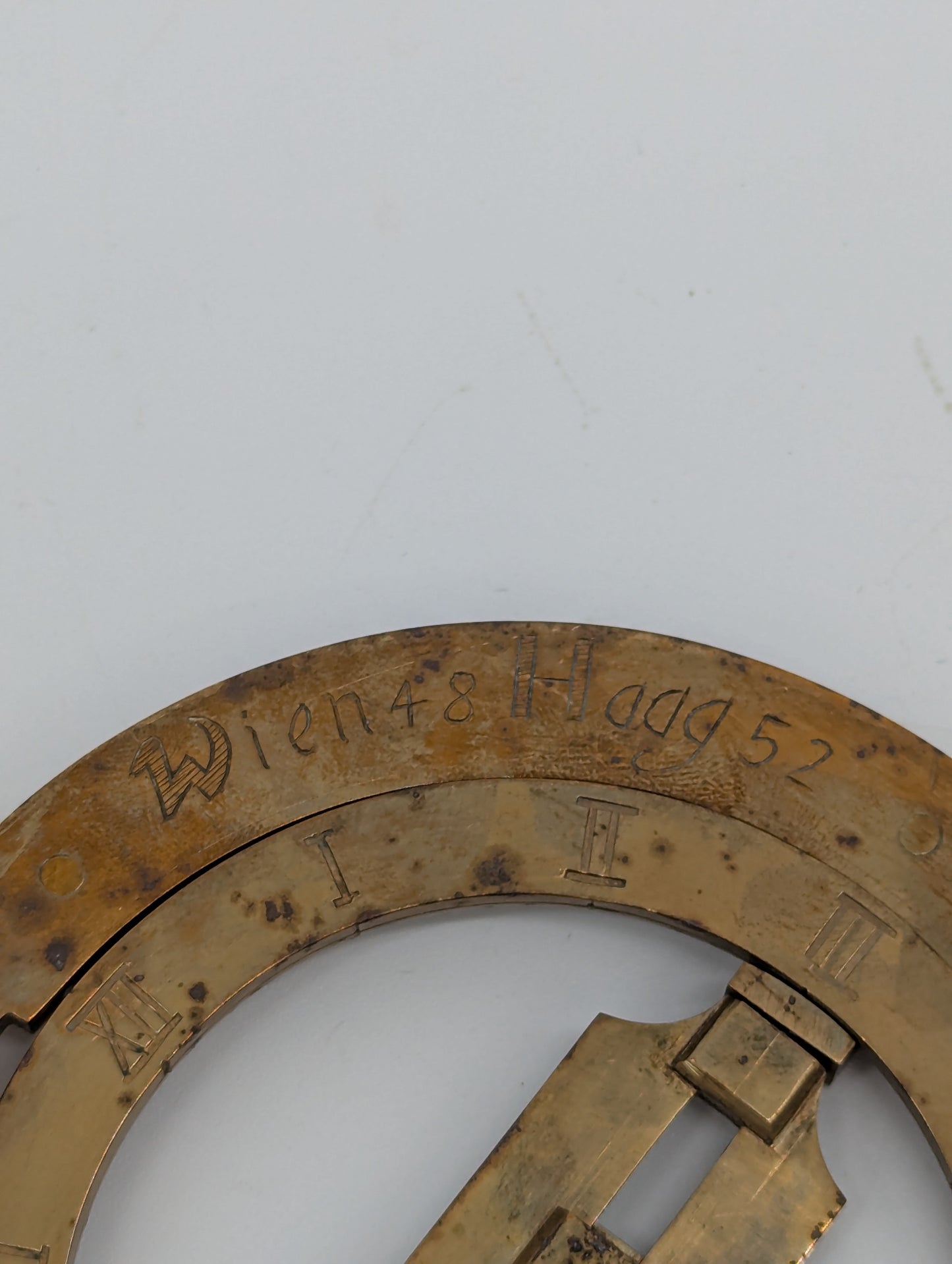 Ringsonnenuhr Messing Astronomisches Navigationsinstrument Vintage Dekoration