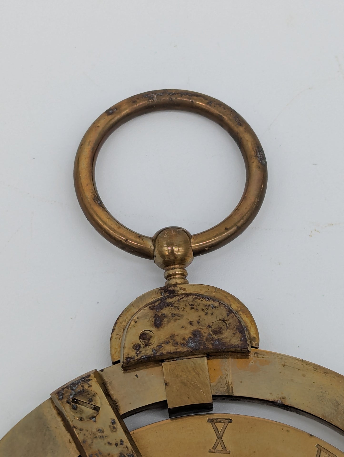 Ringsonnenuhr Messing Astronomisches Navigationsinstrument Vintage Dekoration