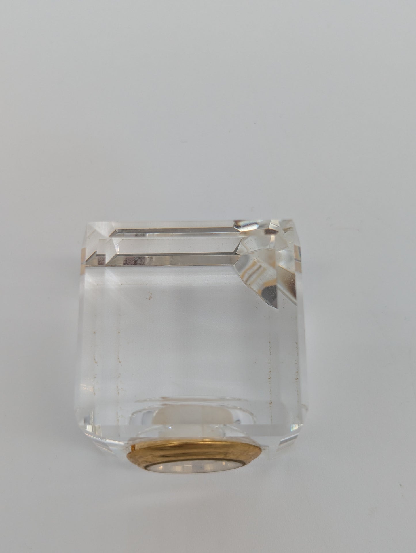 Tischuhr aus Acrylglas mit Goldoptik Quartz Uhr Vintage Dekoration