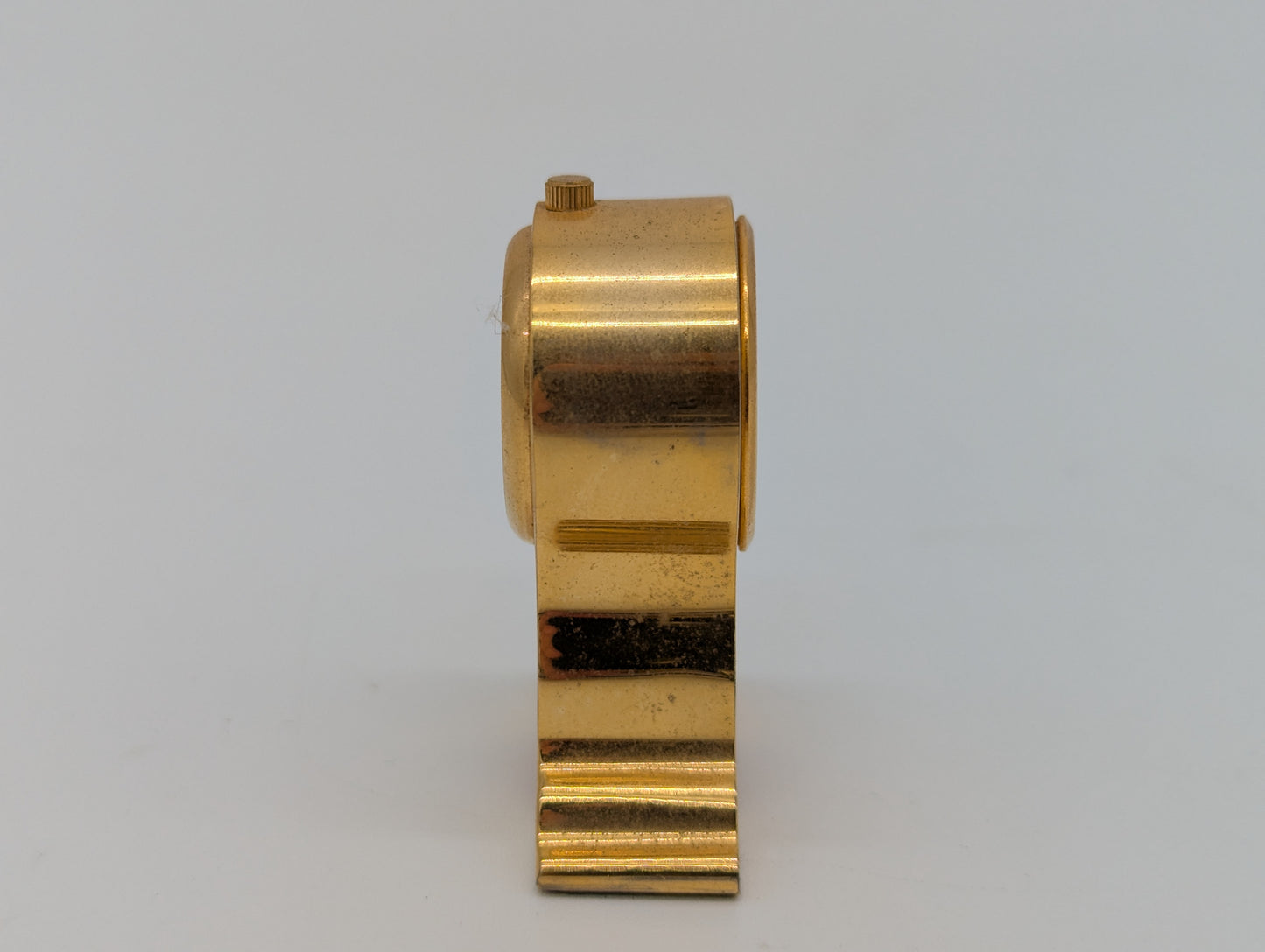 Miniatur Tischuhr Goldoptik King Quartz Uhr Dekoration Vintage