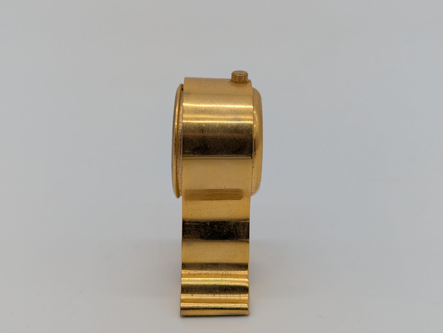 Miniatur Tischuhr Goldoptik King Quartz Uhr Dekoration Vintage