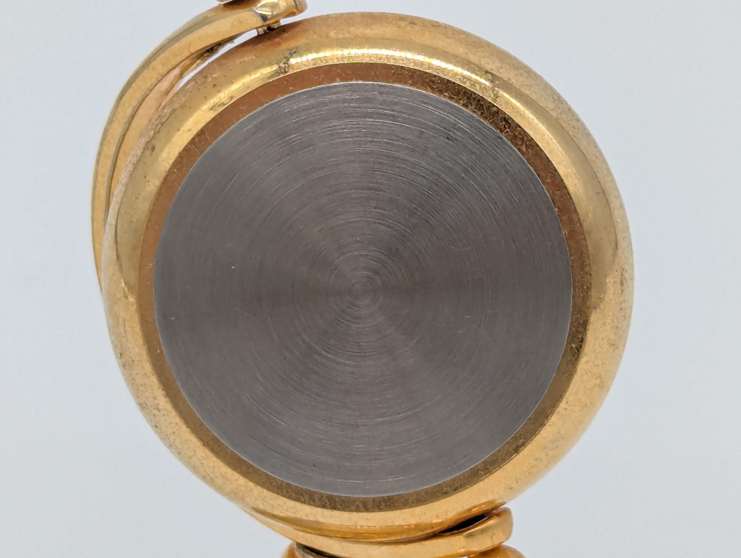 Miniatur Tischuhr Skelettuhr Goldoptik Mechanik Uhr Vintage