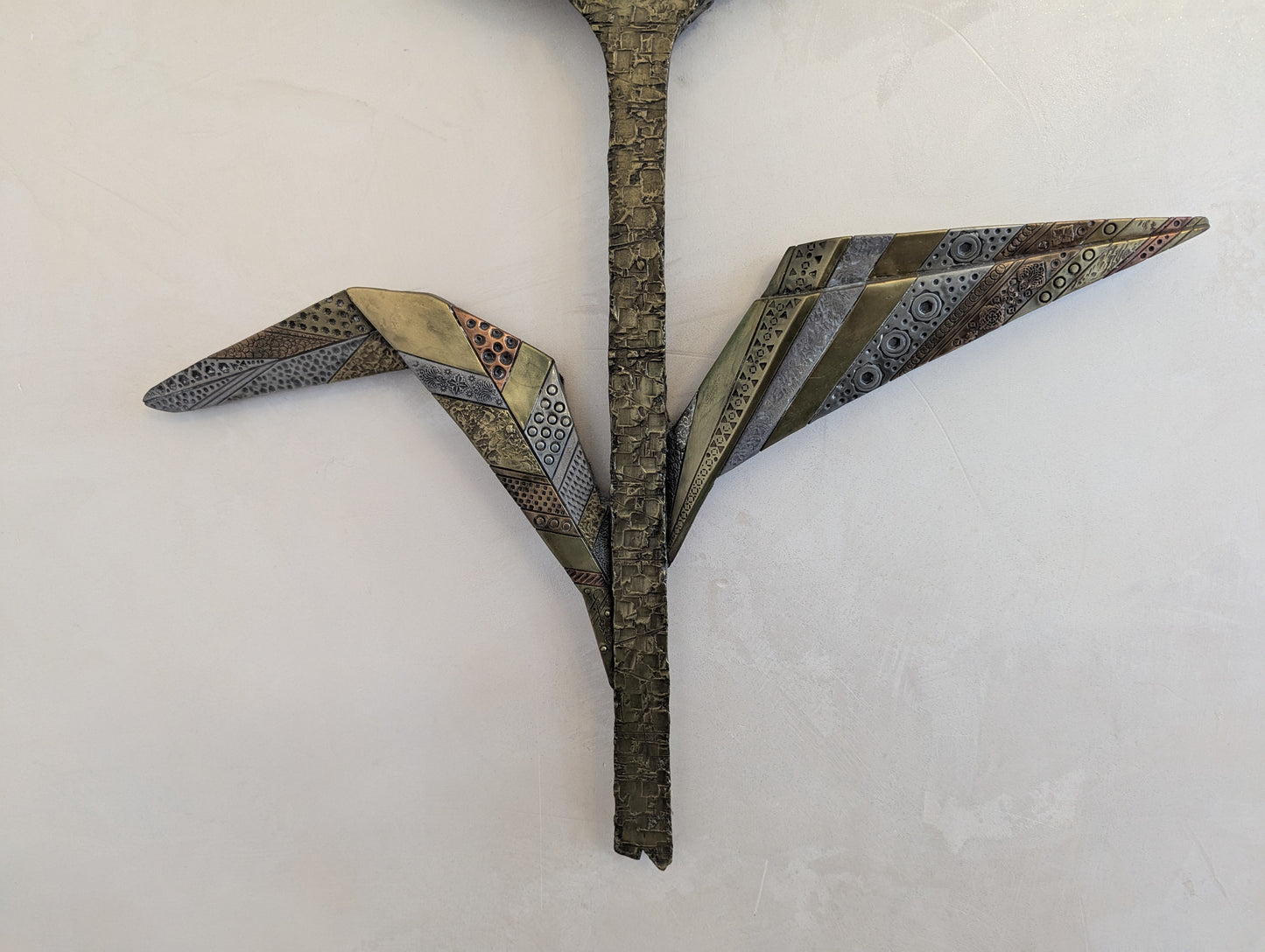 Giovanni Schoeman Metall Wandskulptur „Sonnenblume“ Relief Kunstwerk