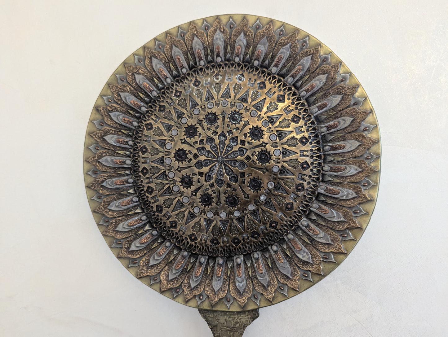 Giovanni Schoeman Metall Wandskulptur „Sonnenblume“ Relief Kunstwerk