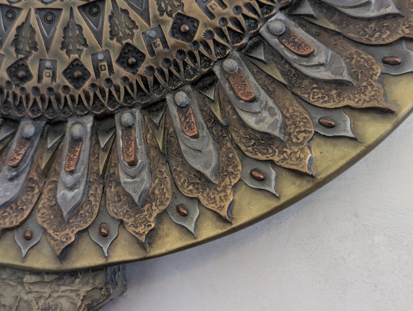 Giovanni Schoeman Metall Wandskulptur „Sonnenblume“ Relief Kunstwerk