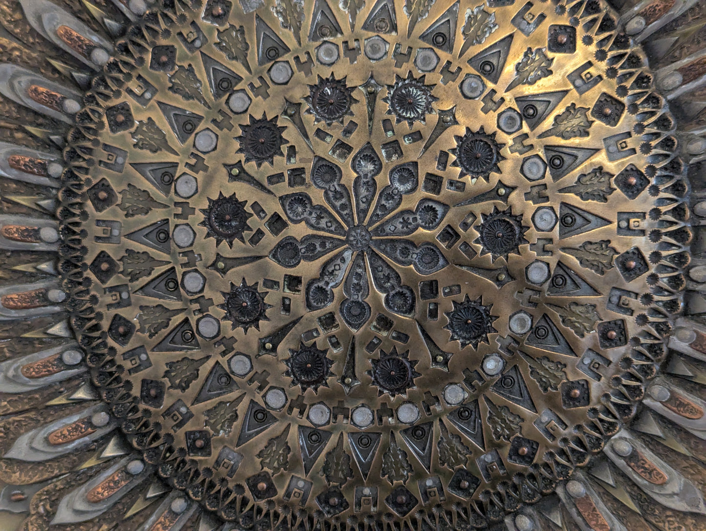 Giovanni Schoeman Metall Wandskulptur „Sonnenblume“ Relief Kunstwerk