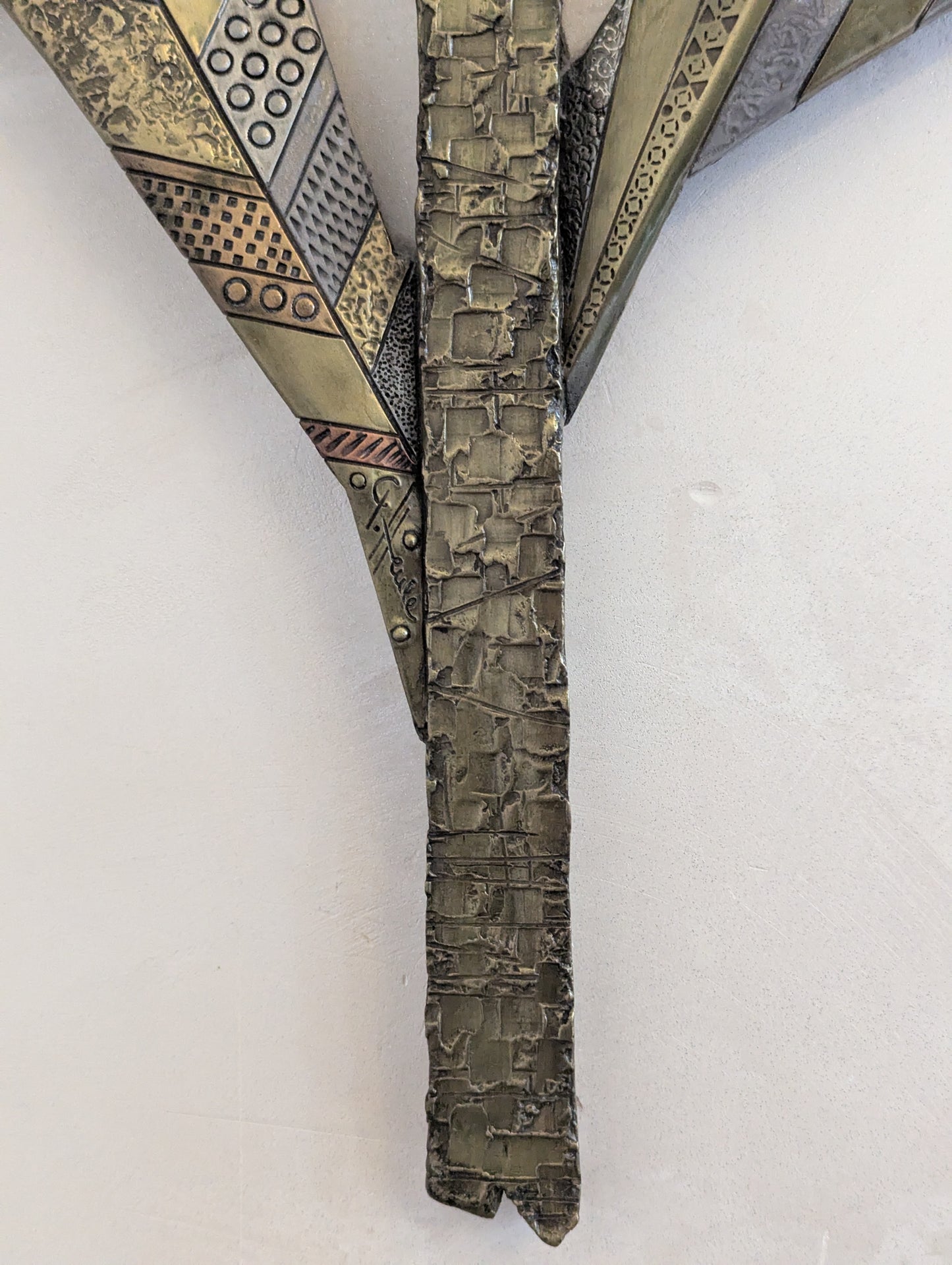 Giovanni Schoeman Metall Wandskulptur „Sonnenblume“ Relief Kunstwerk