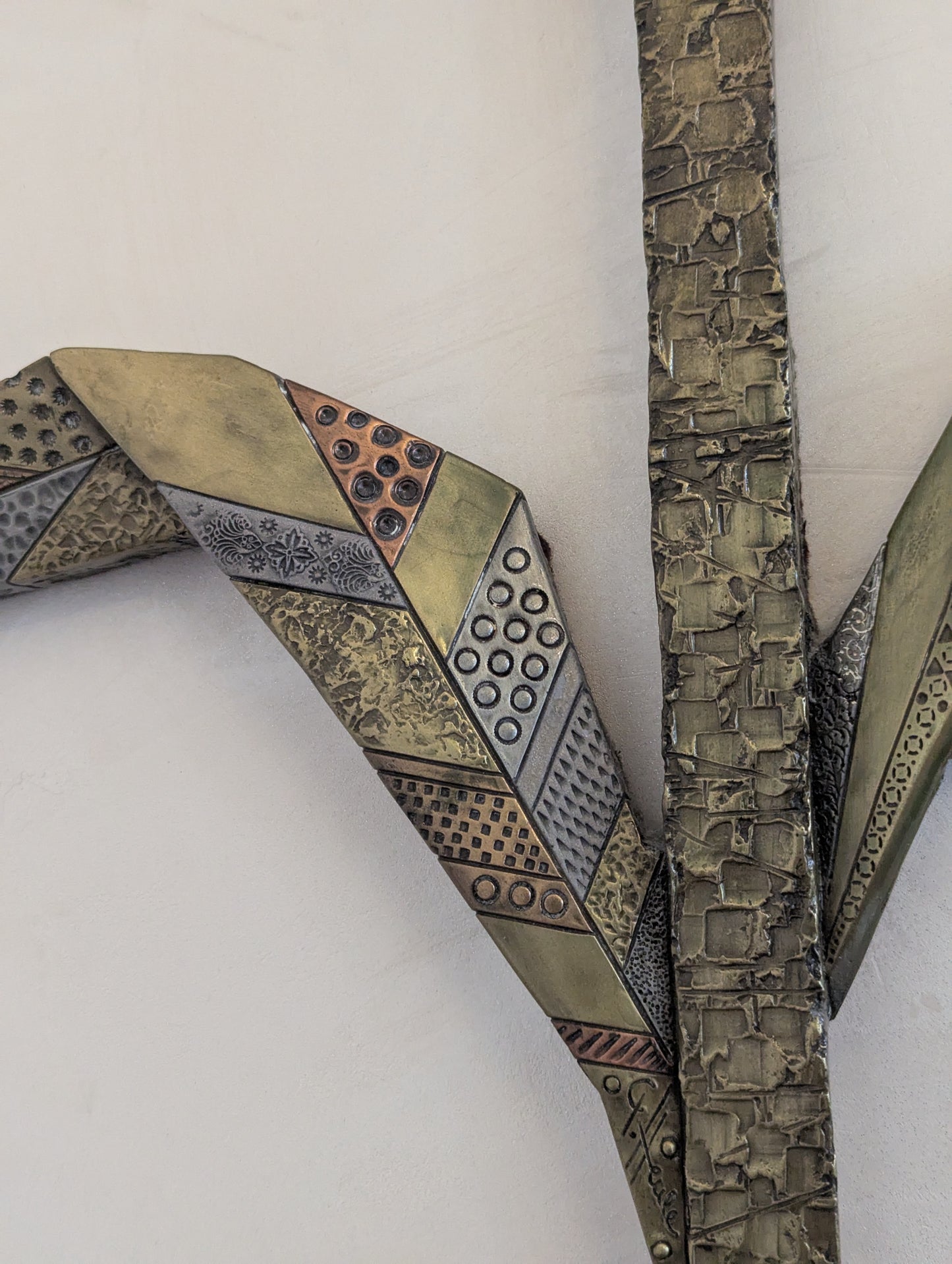 Giovanni Schoeman Metall Wandskulptur „Sonnenblume“ Relief Kunstwerk