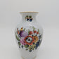 Herend Porzellan Vase Handbemalt mit Blumenmotiv Goldrand Dekoration