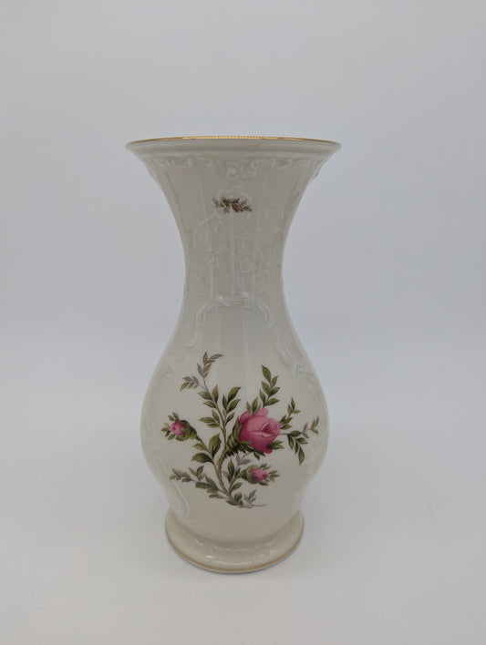 Rosenthal Porzellan Vase Classic Rose Relief Rosen Dekor Goldrand