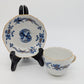 Meissen Porzellan Mokkaset Reicher Drache Blau Gold Tasse Untertasse