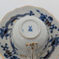 Meissen Porzellan Mokkaset Reicher Drache Blau Gold Tasse Untertasse