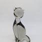 Livio Seguso Murano Glasfigur Katze Rauchglas signiert Italien Designglas