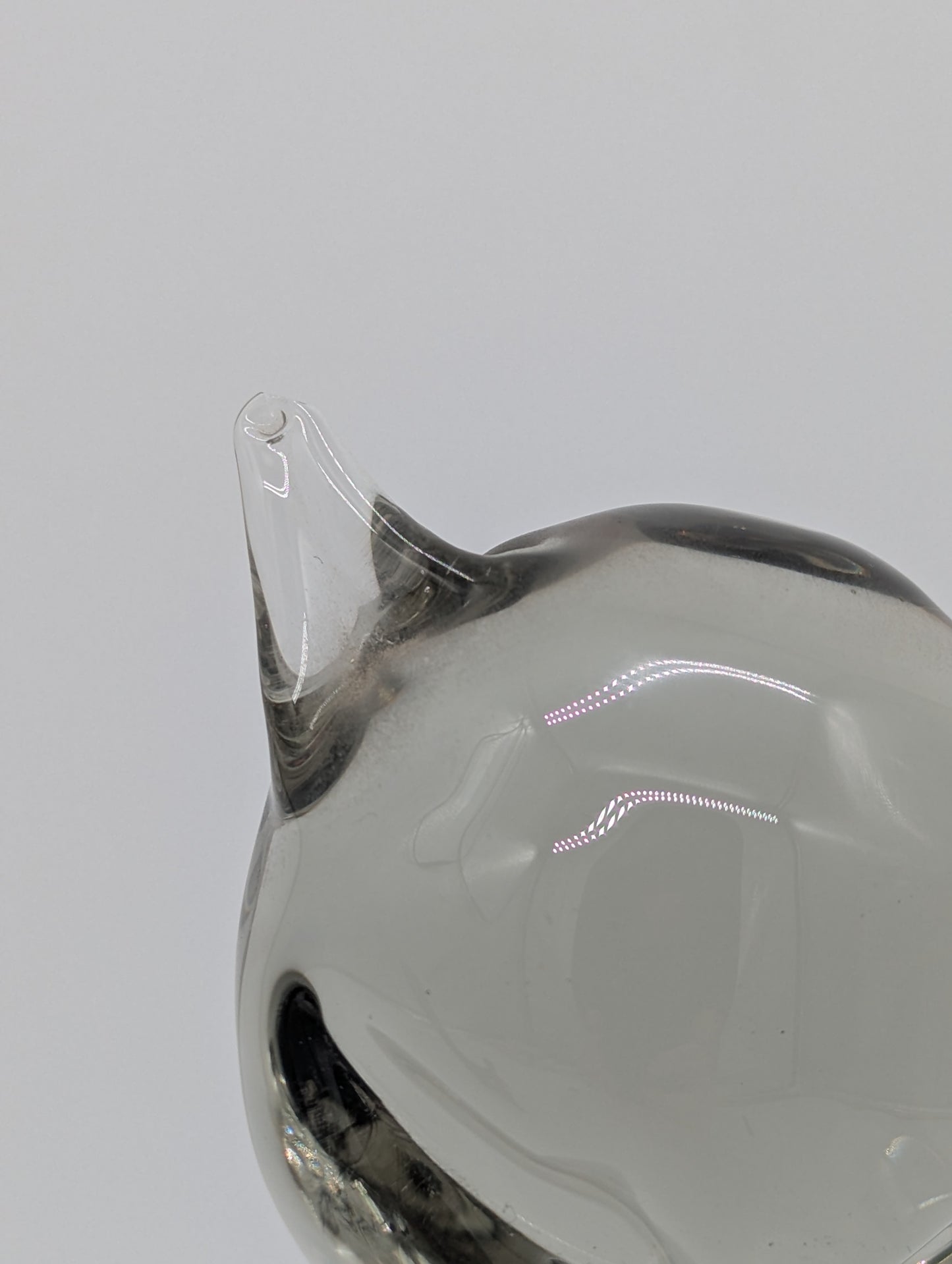 Livio Seguso Murano Glasfigur Katze Rauchglas signiert Italien Designglas