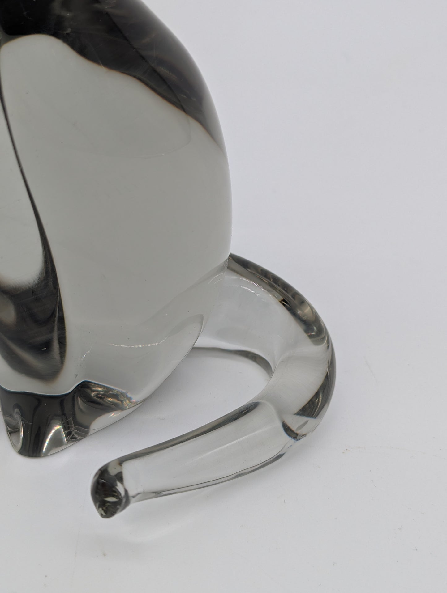 Livio Seguso Murano Glasfigur Katze Rauchglas signiert Italien Designglas