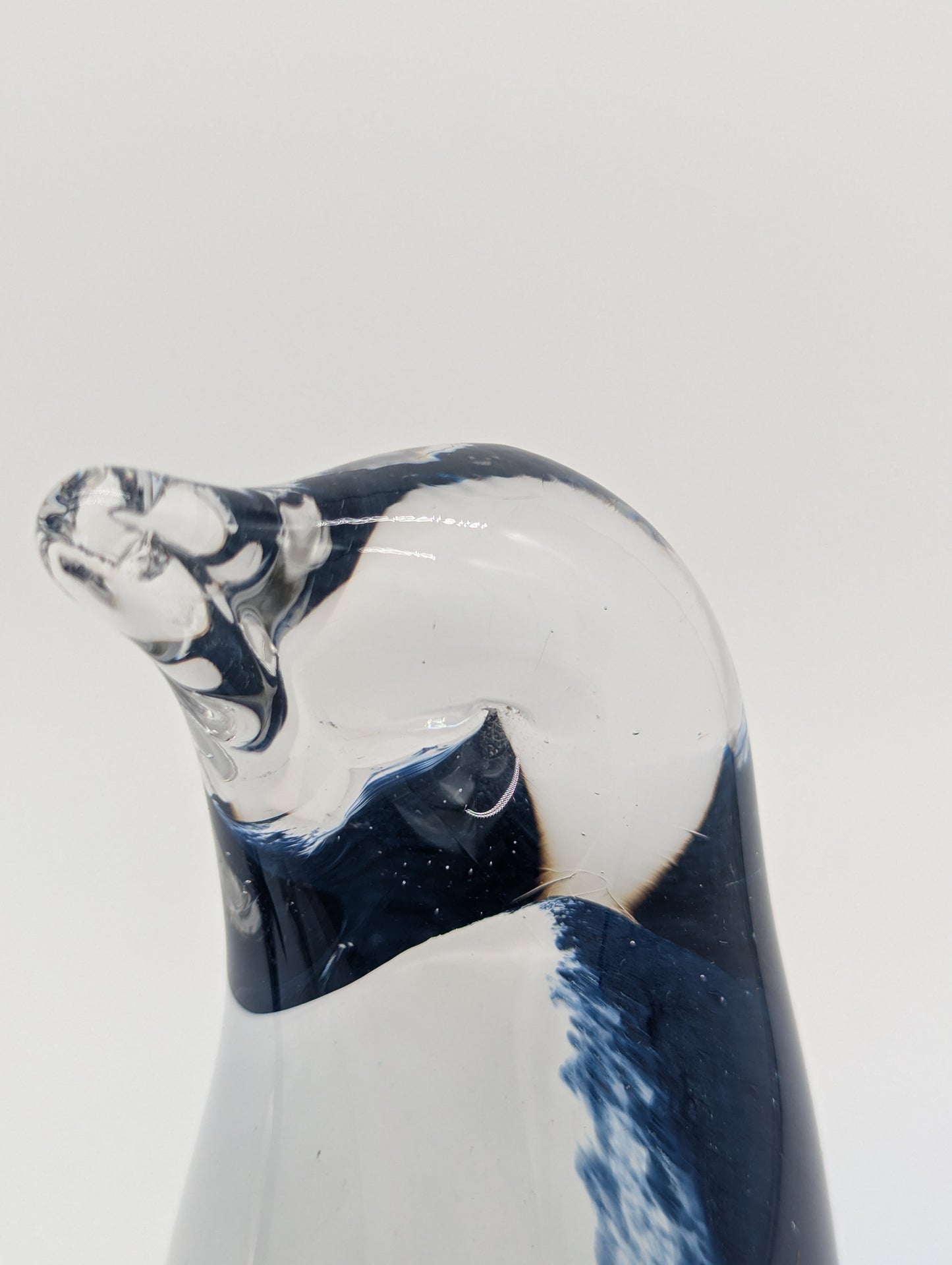 Guldkrokens Hjo Schweden Glasfigur Pinguin handgeblasen Studioglas