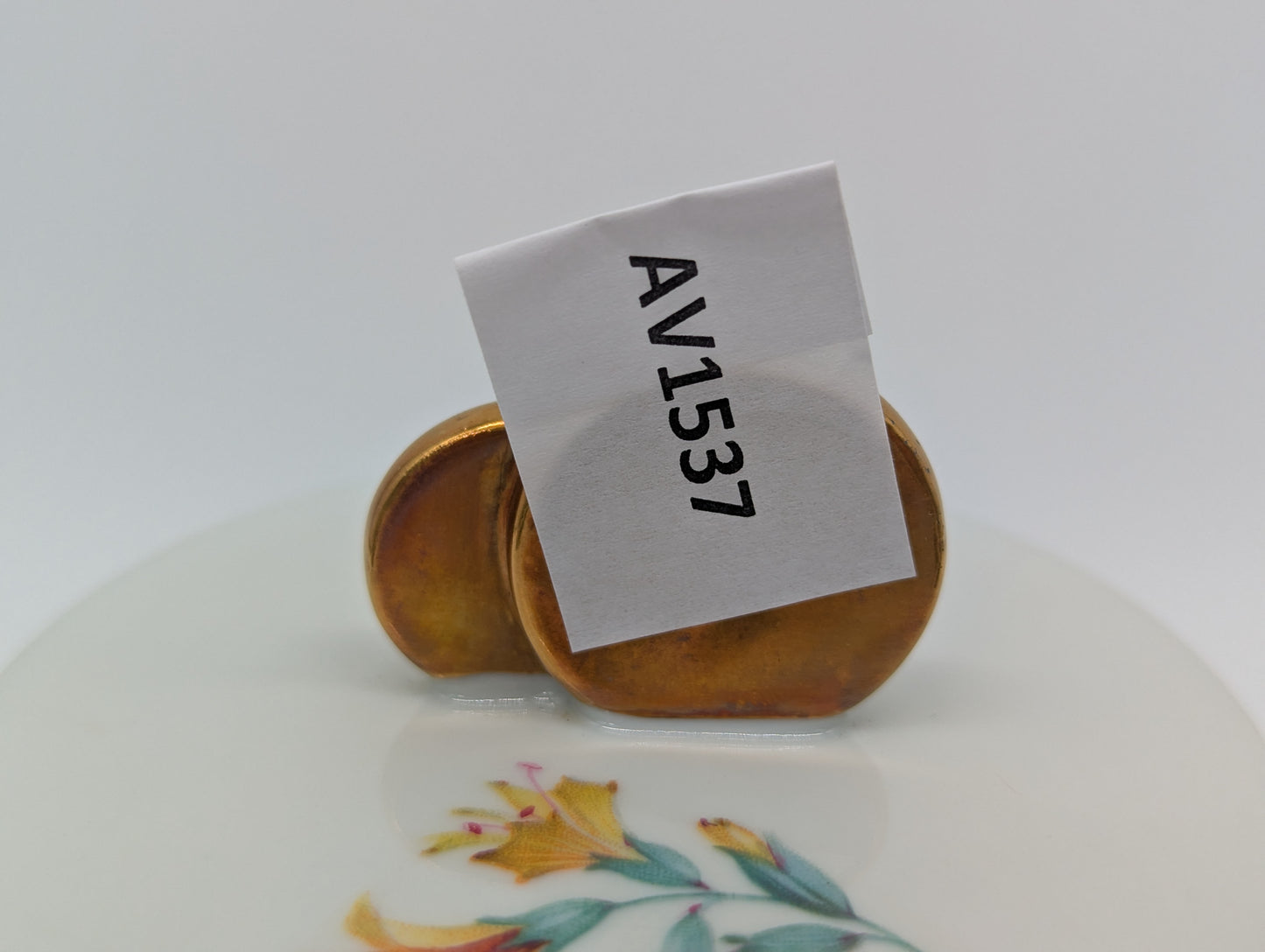 Arzberg Porzellan Dose mit Deckel Blumendekor handbemalt vergoldet