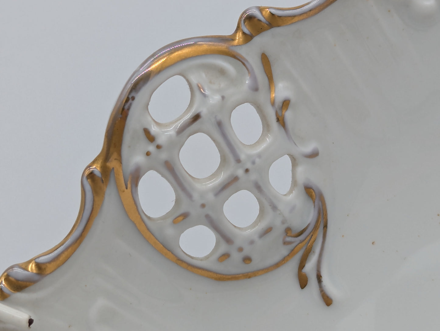 Rosenthal Molière Wandteller Blumendekor Durchbruch vergoldet