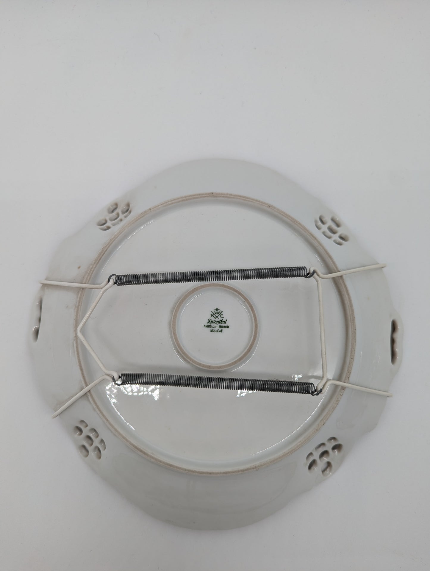 Rosenthal Molière Wandteller Blumendekor Durchbruch vergoldet