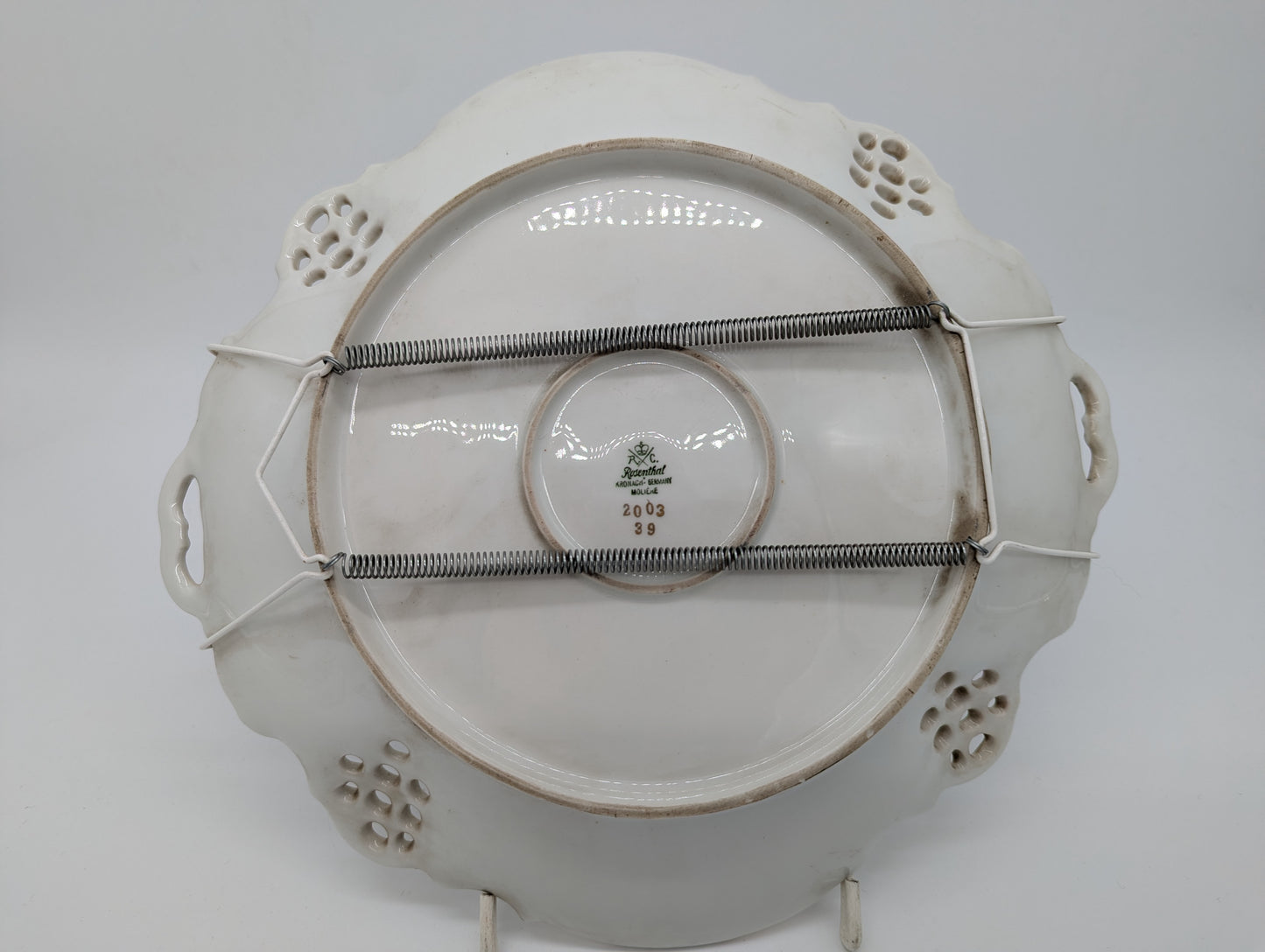 Rosenthal Molière Wandteller Blumendekor Durchbruch vergoldet