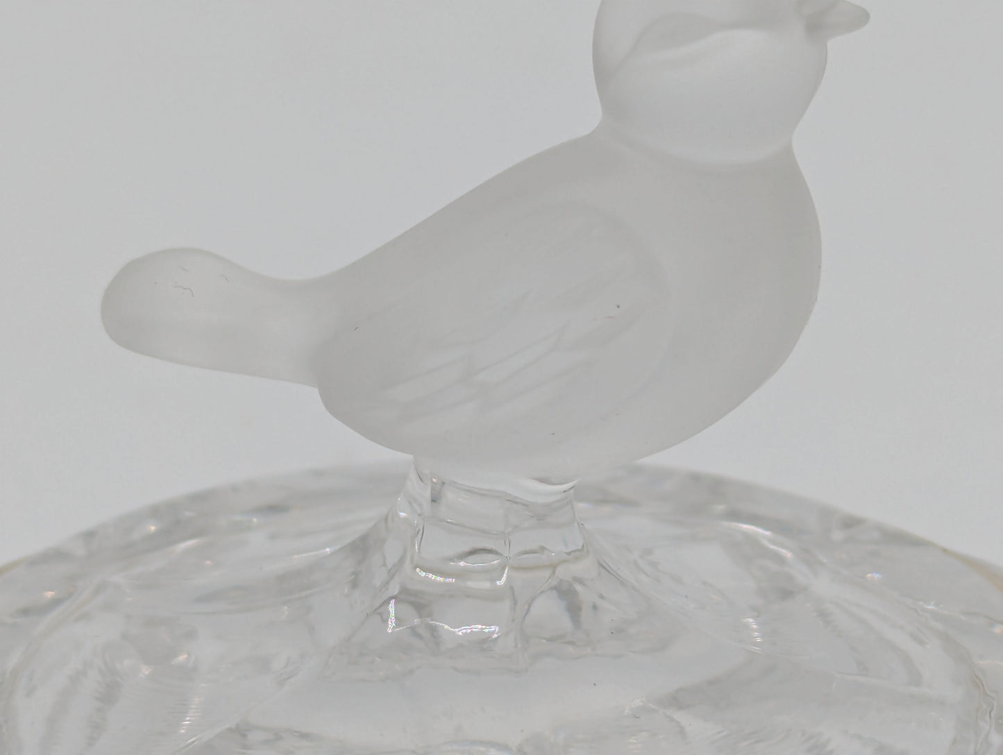 Hofbauer Glasfigur Vogel im Käfig Kristallglas Handarbeit Dekoration