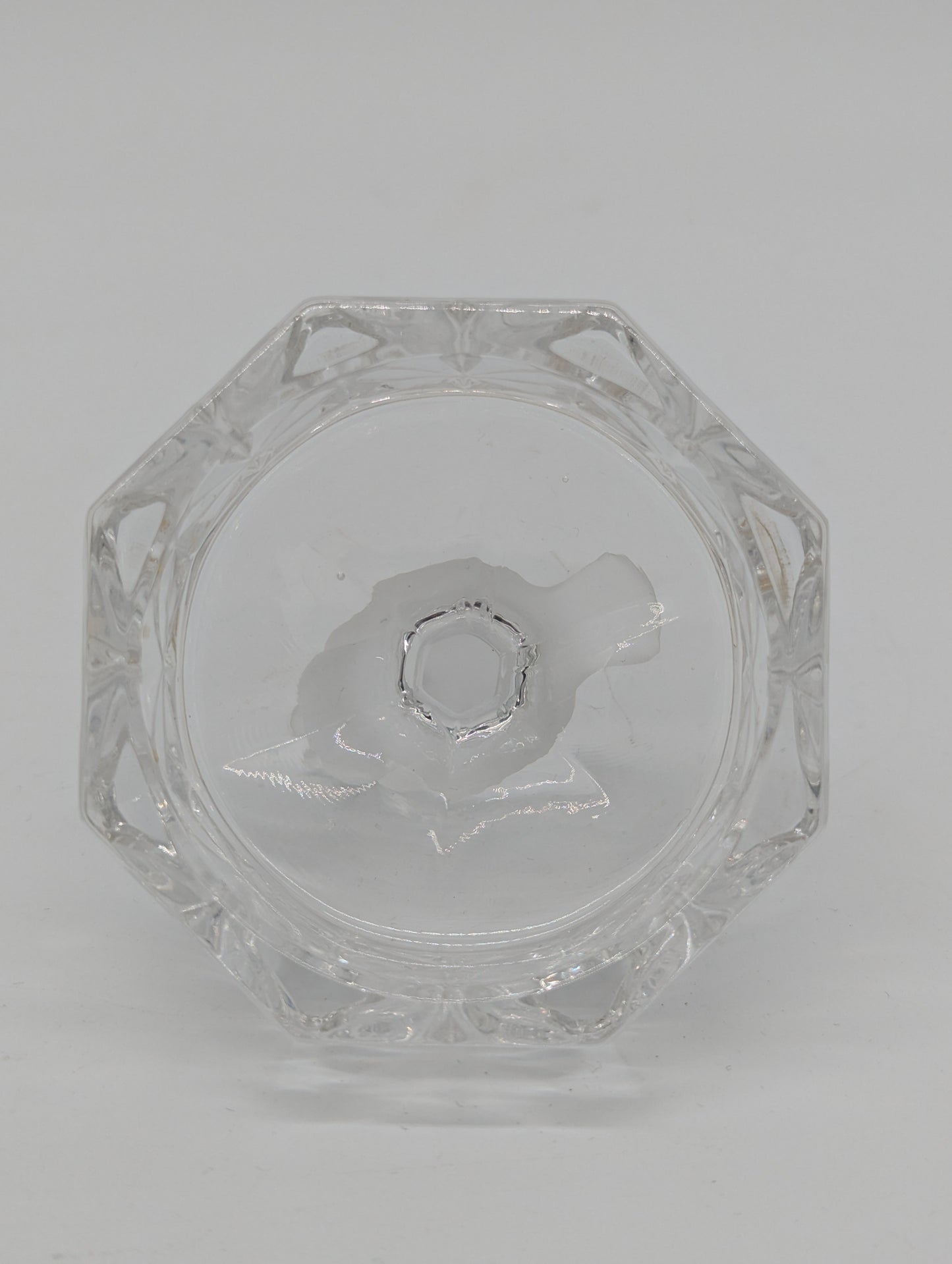 Hofbauer Glasfigur Vogel im Käfig Kristallglas Handarbeit Dekoration