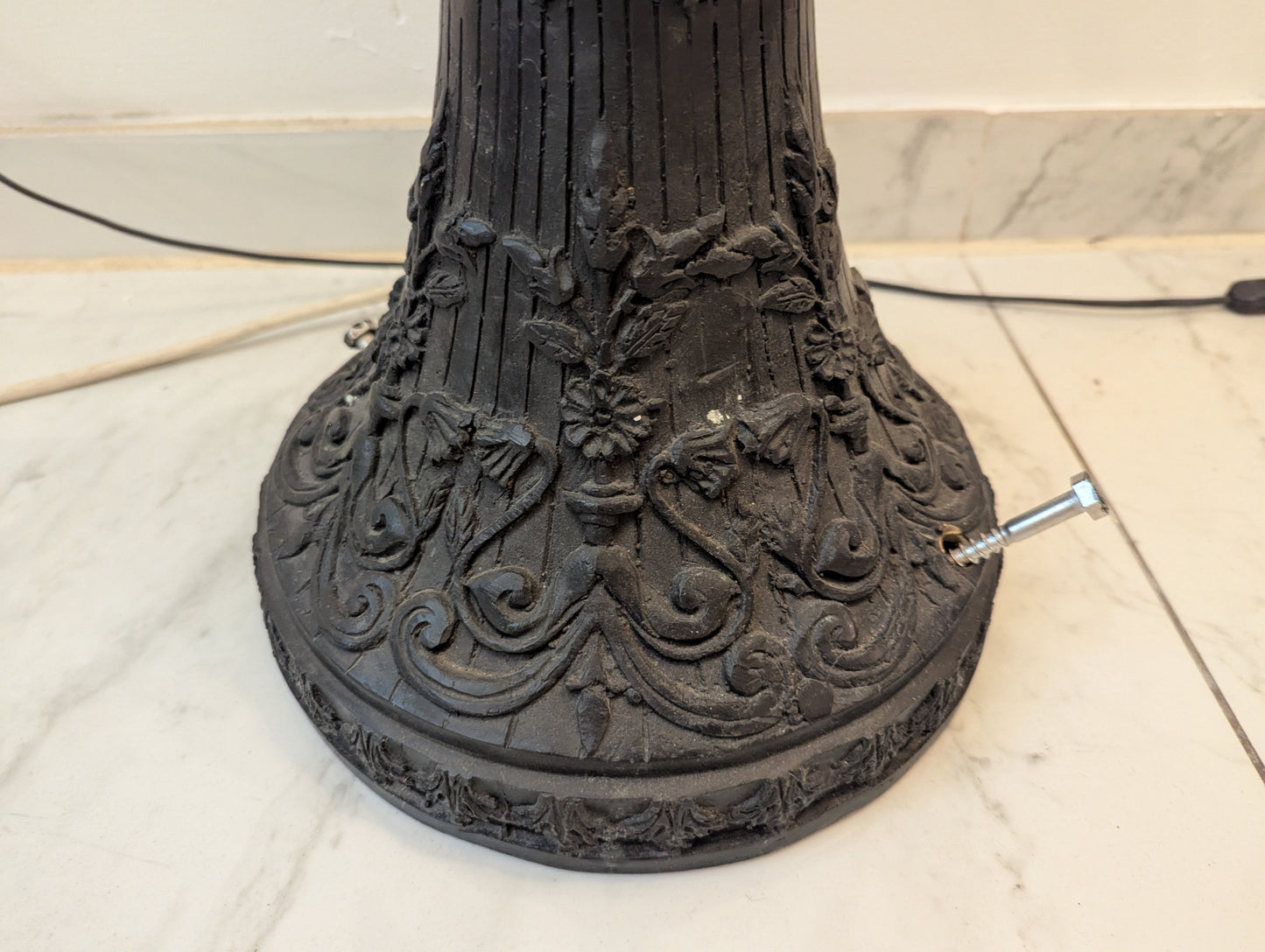 Paar Art Deco Bronze Lampen Tänzerinnen Figuren Lebensgroß