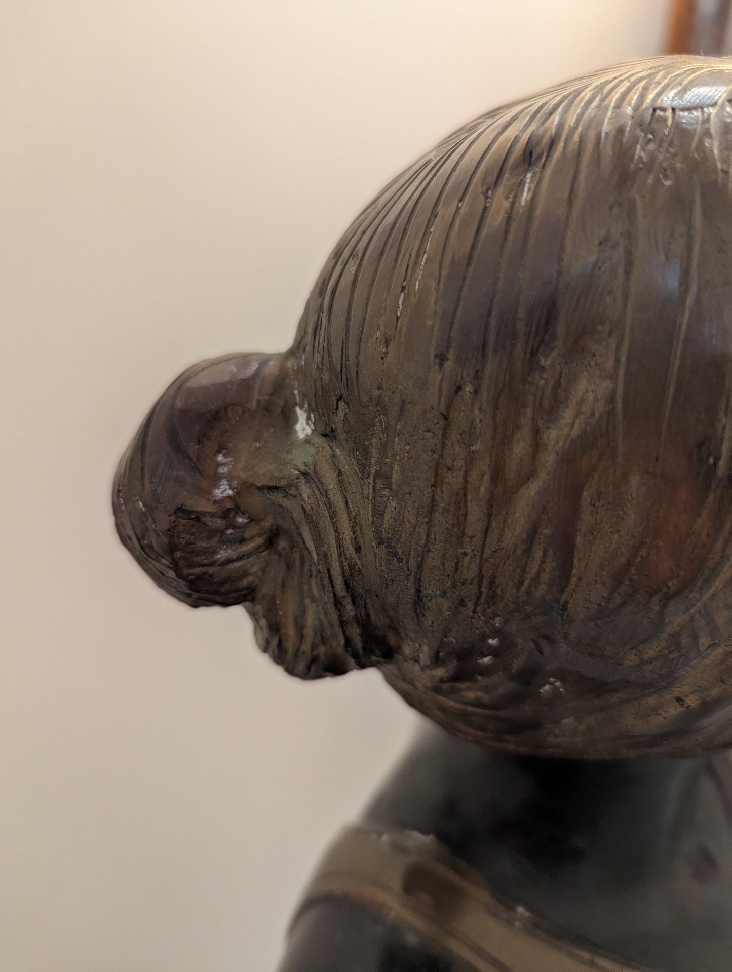 Paar Art Deco Bronze Lampen Tänzerinnen Figuren Lebensgroß